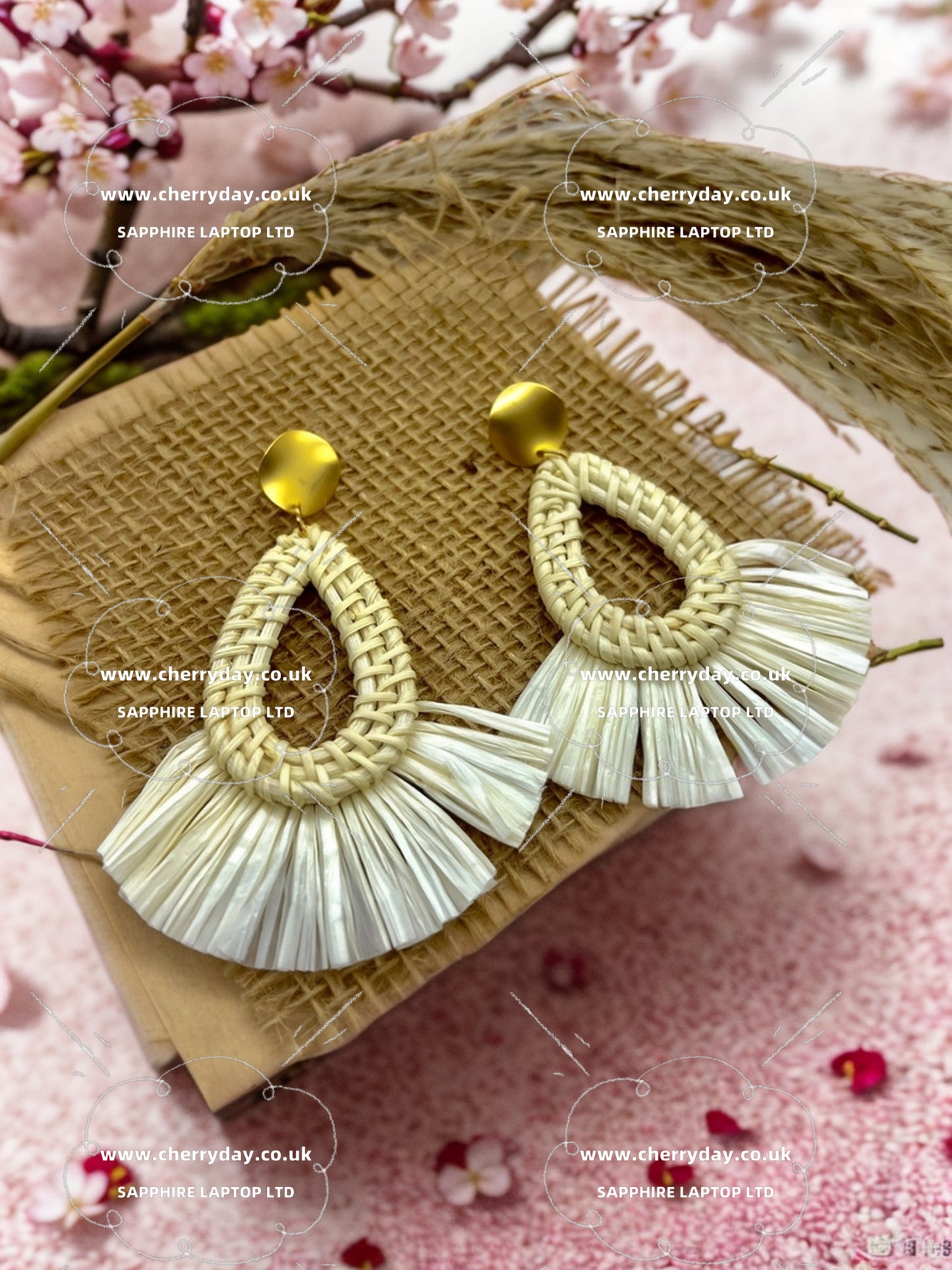 Icy summer boho pale yellow earrings