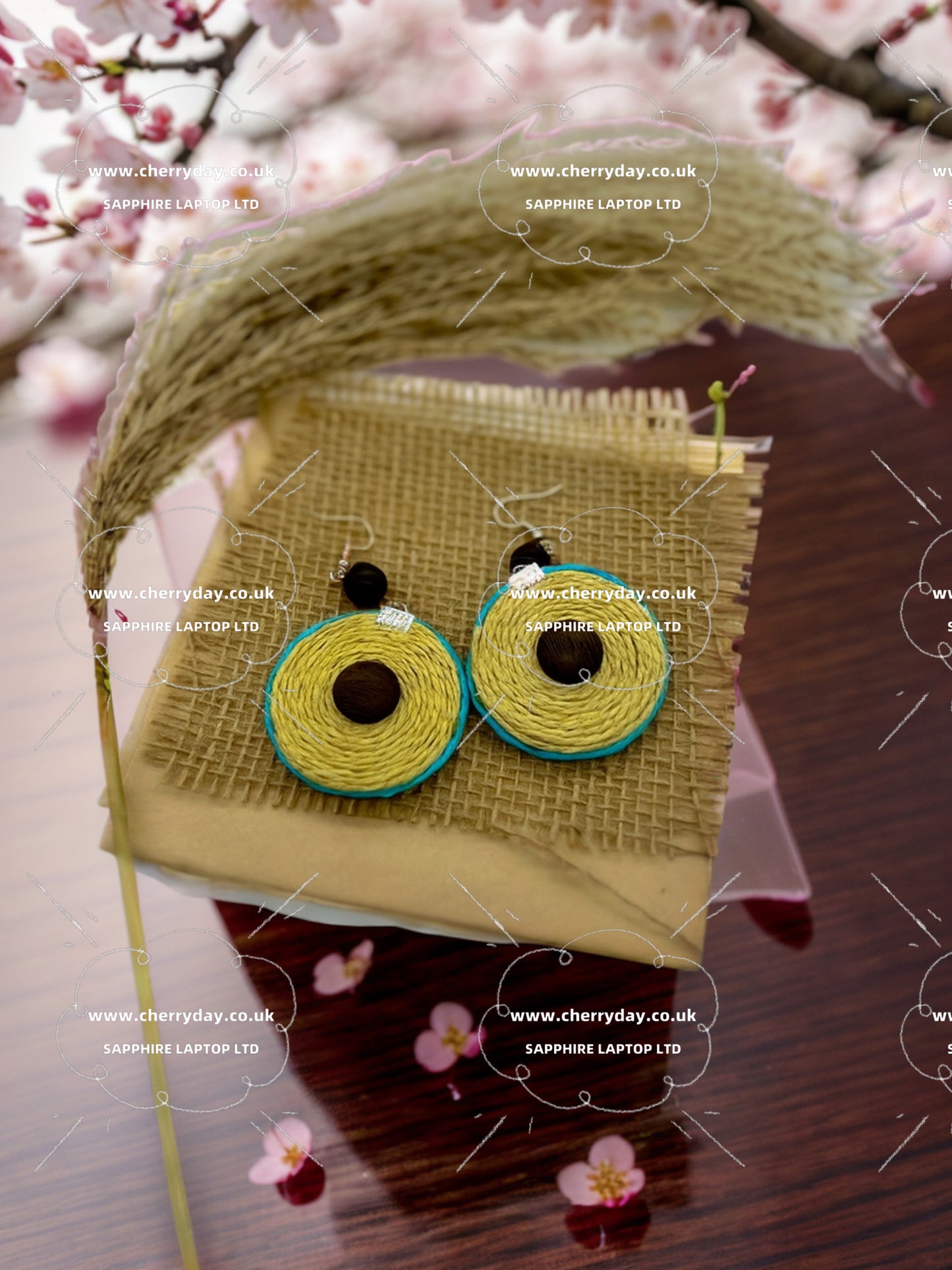 Iced lemon cocktail bohemian earrings