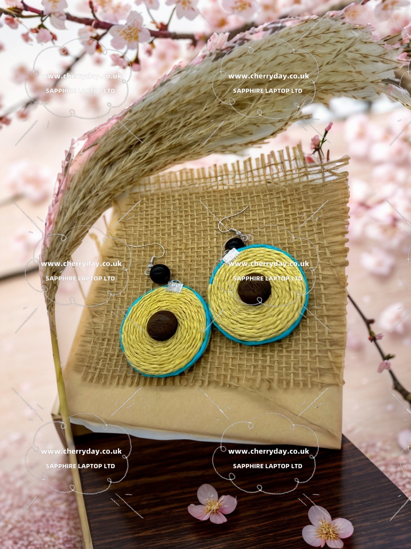Iced lemon cocktail bohemian earrings