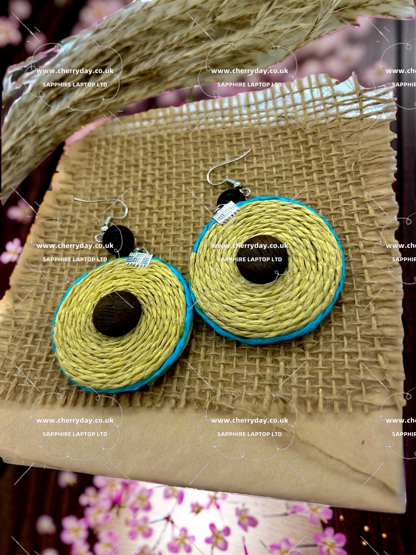 Iced lemon cocktail bohemian earrings