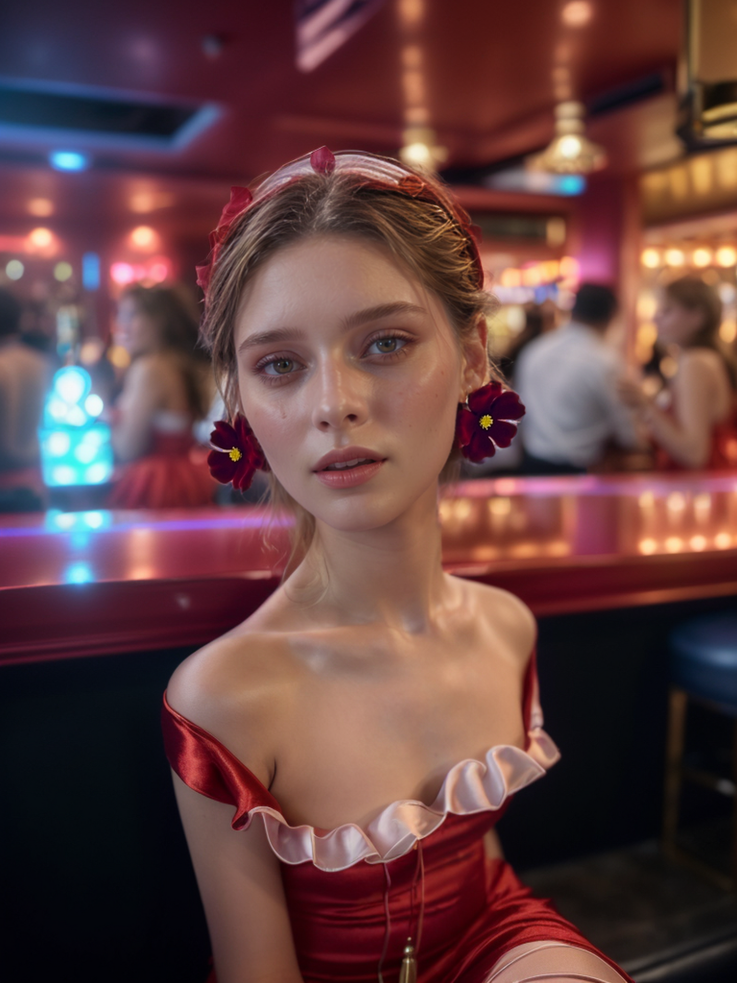 Christmas red collection earrings
