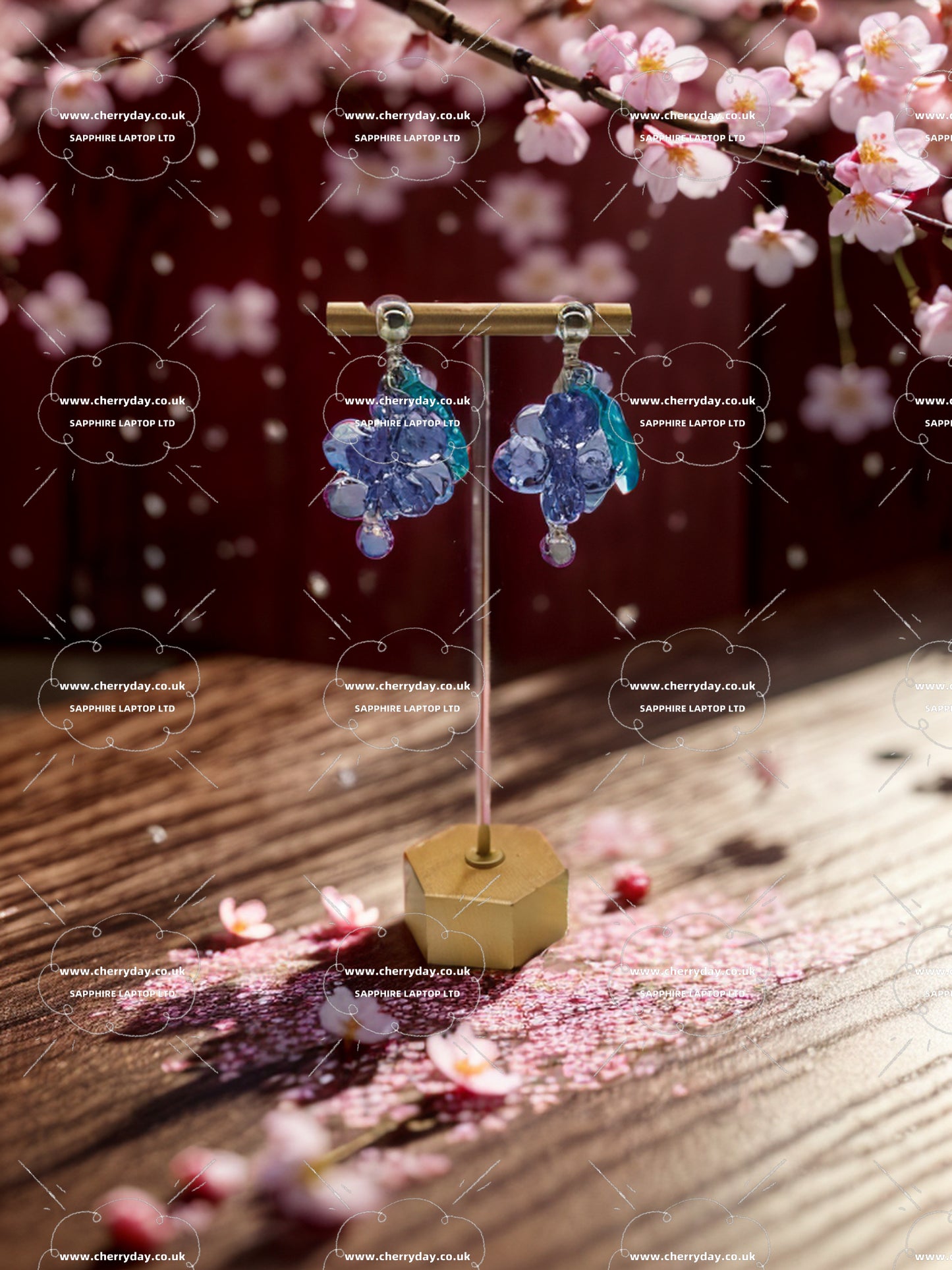 Purple grape collection of earrings