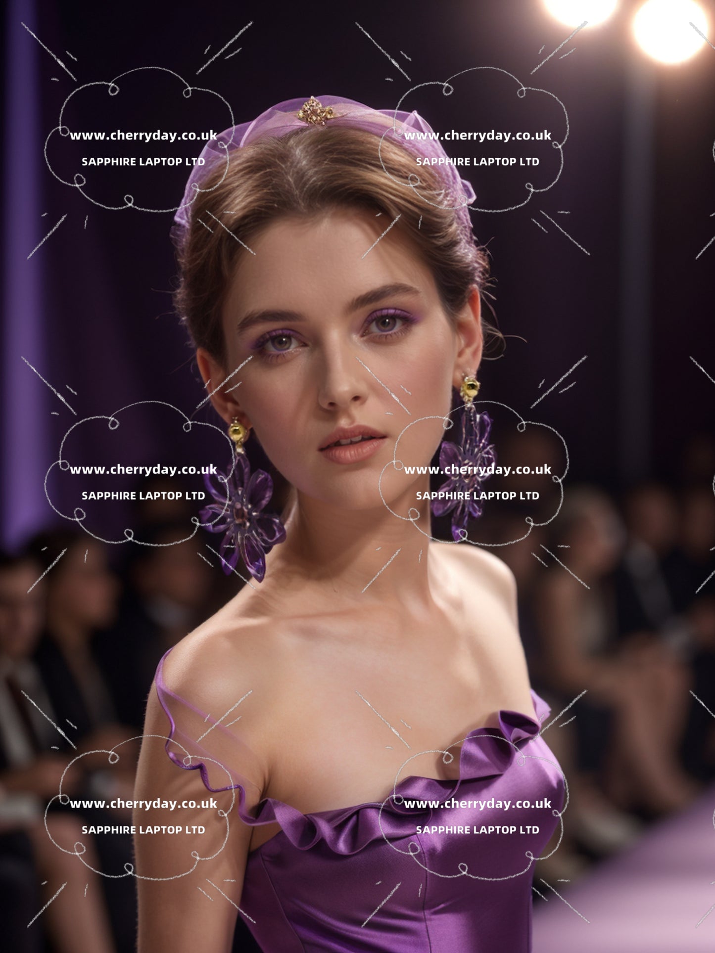 Purple grape collection of earrings