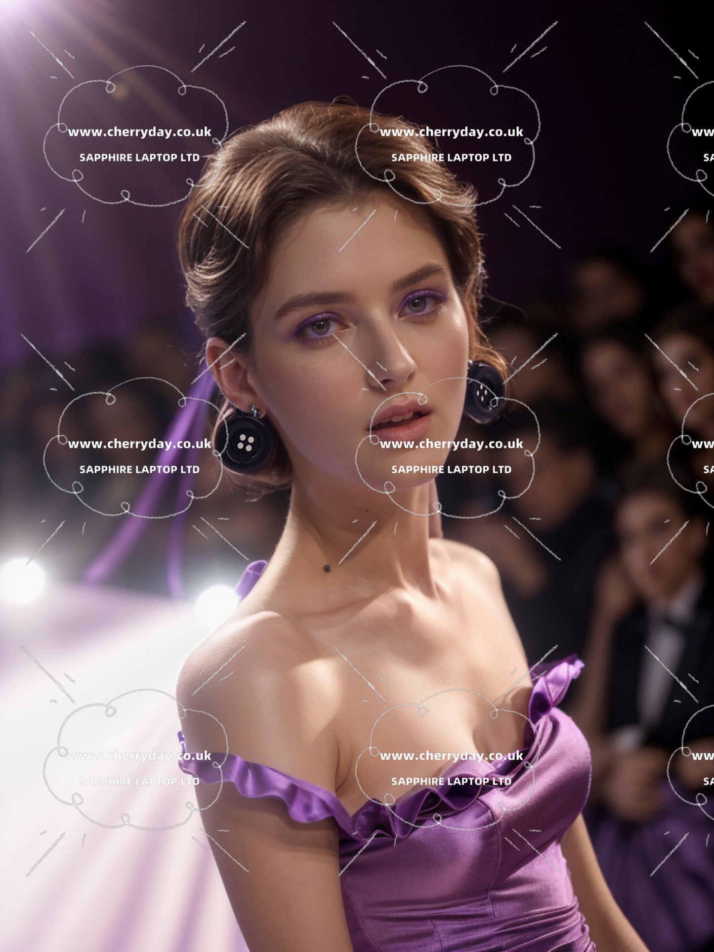 Purple grape collection of earrings