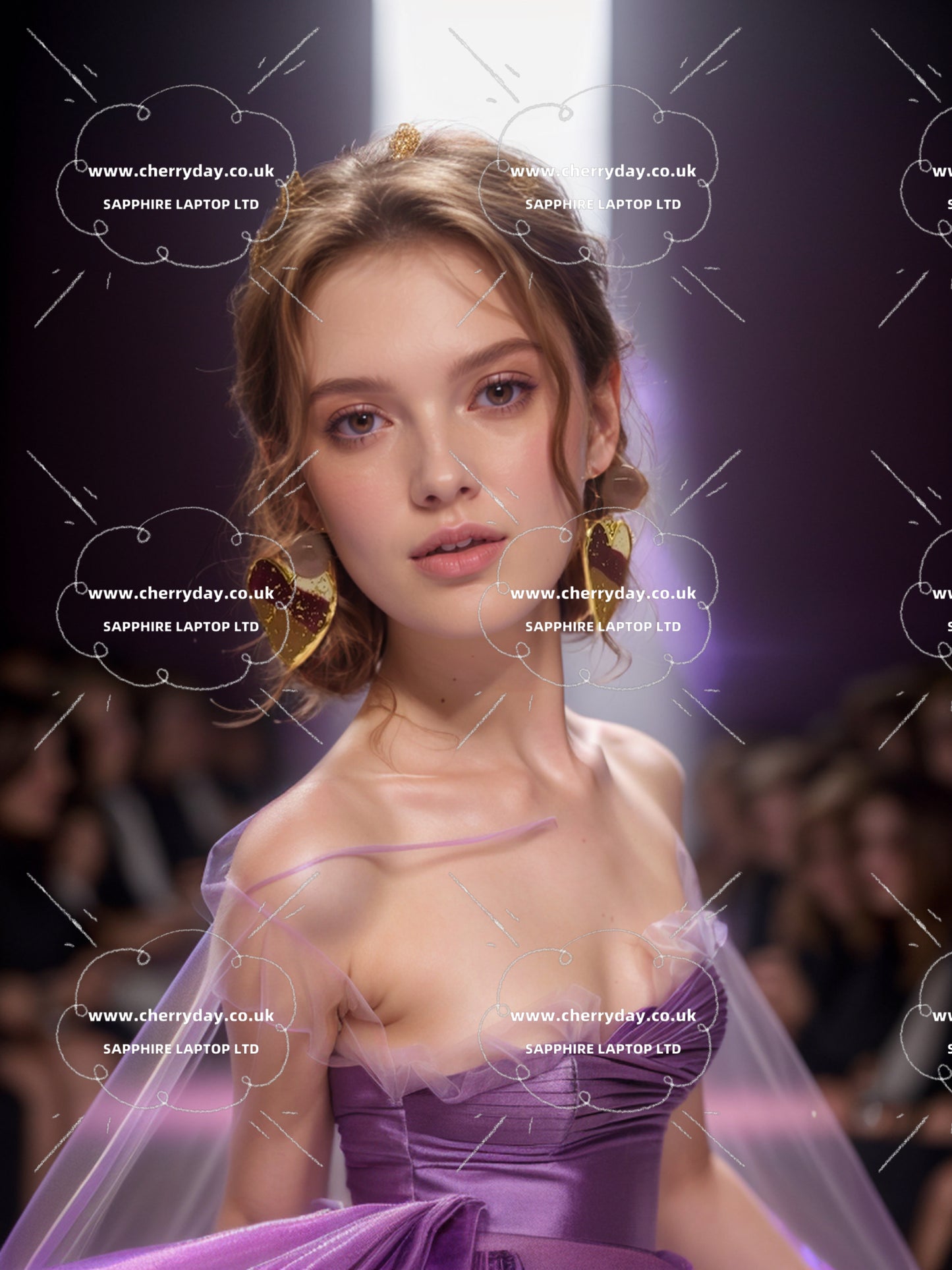 Purple grape collection of earrings