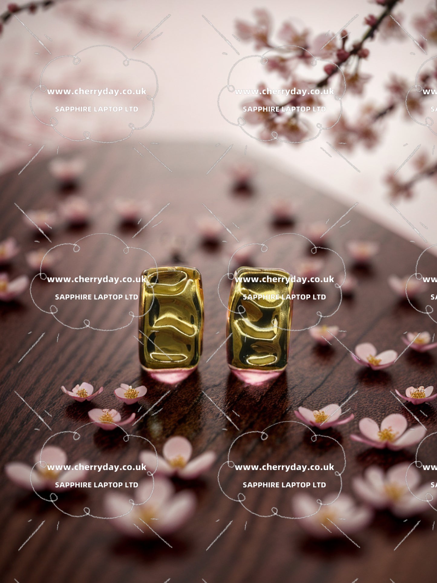 Gold and silver metals parties designed earrings