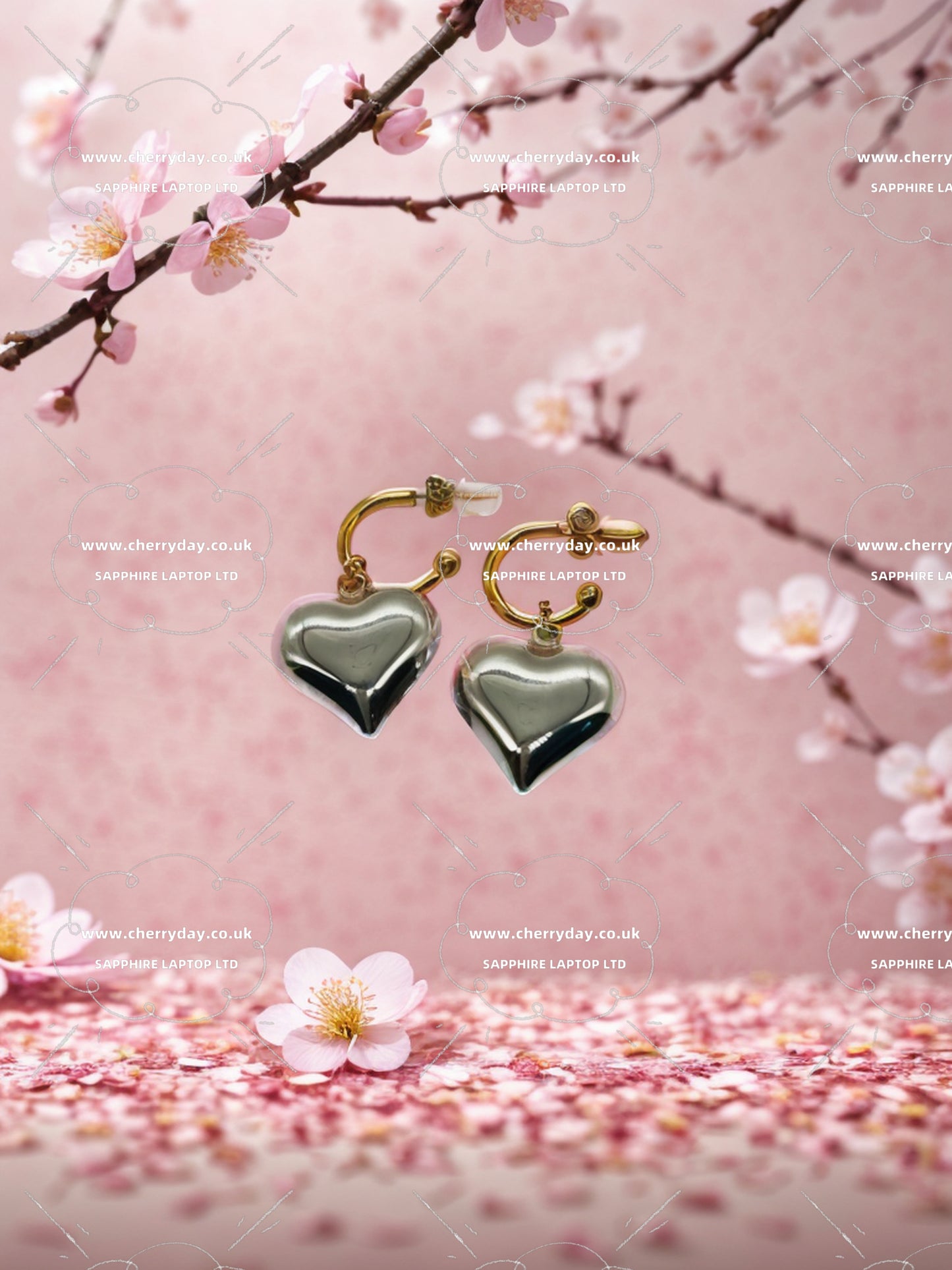 Gold and silver metals parties designed earrings
