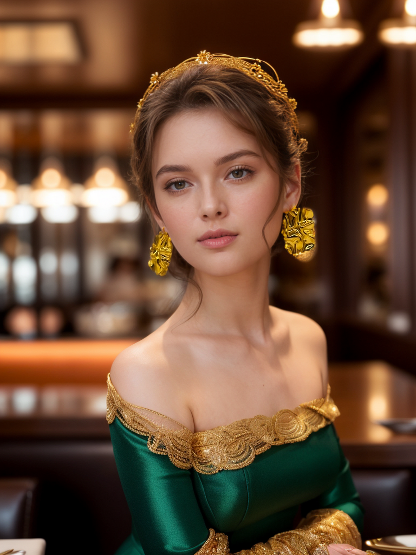 Gold and silver metals parties designed earrings