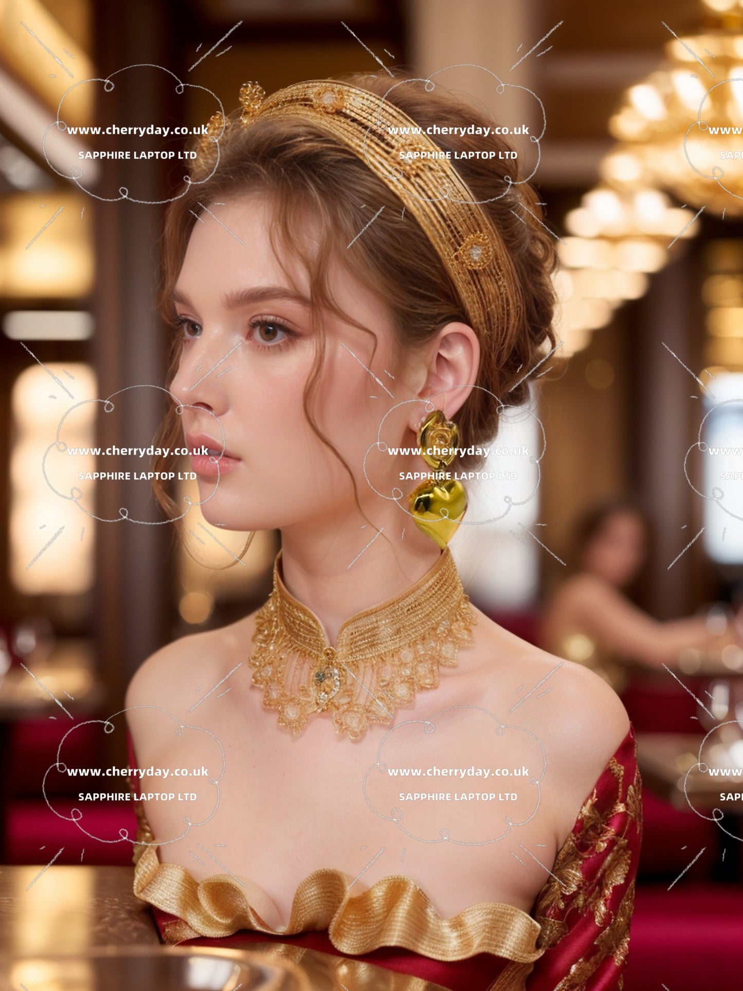 Gold and silver metals parties designed earrings