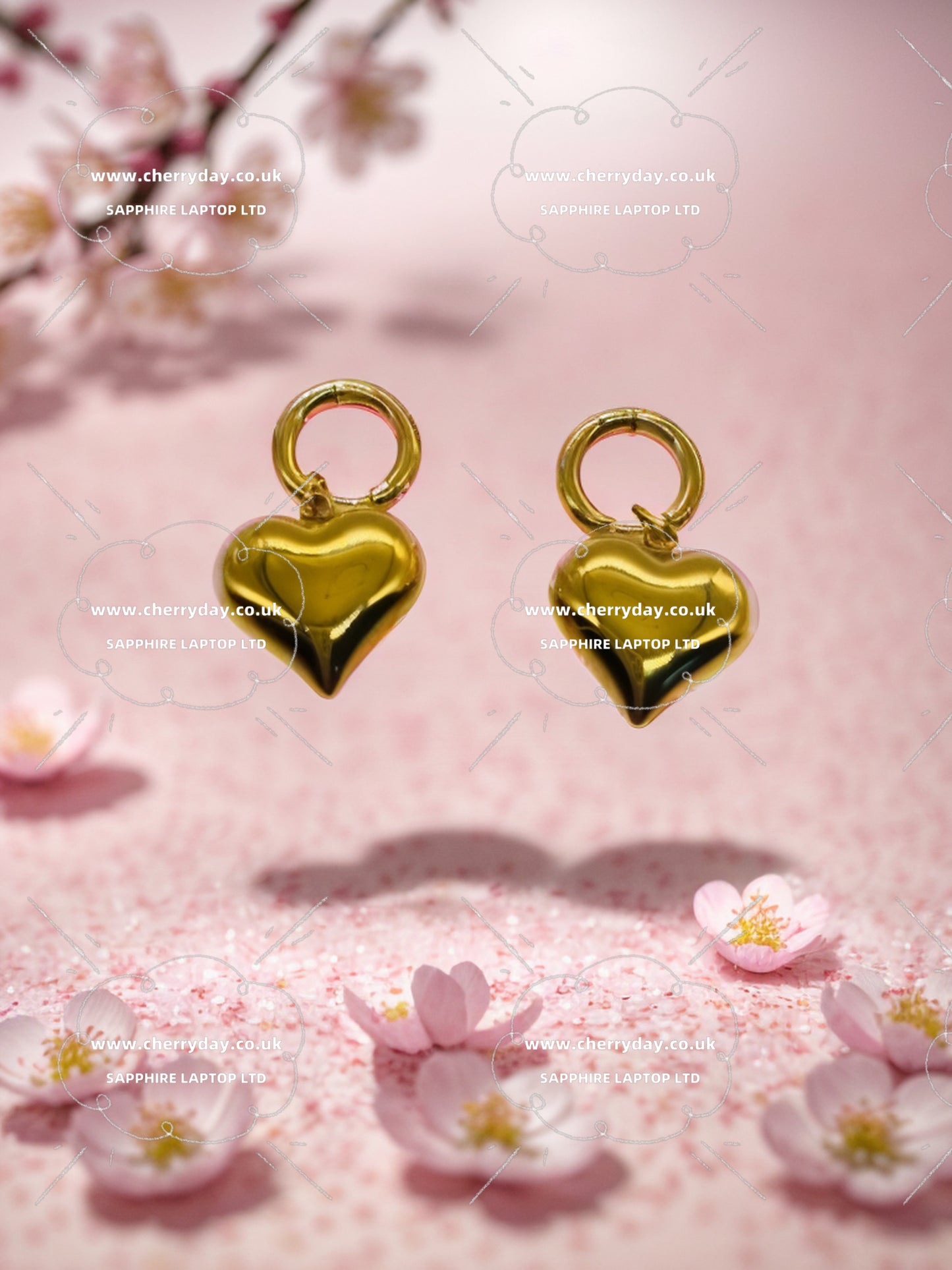 Gold and silver metals parties designed earrings
