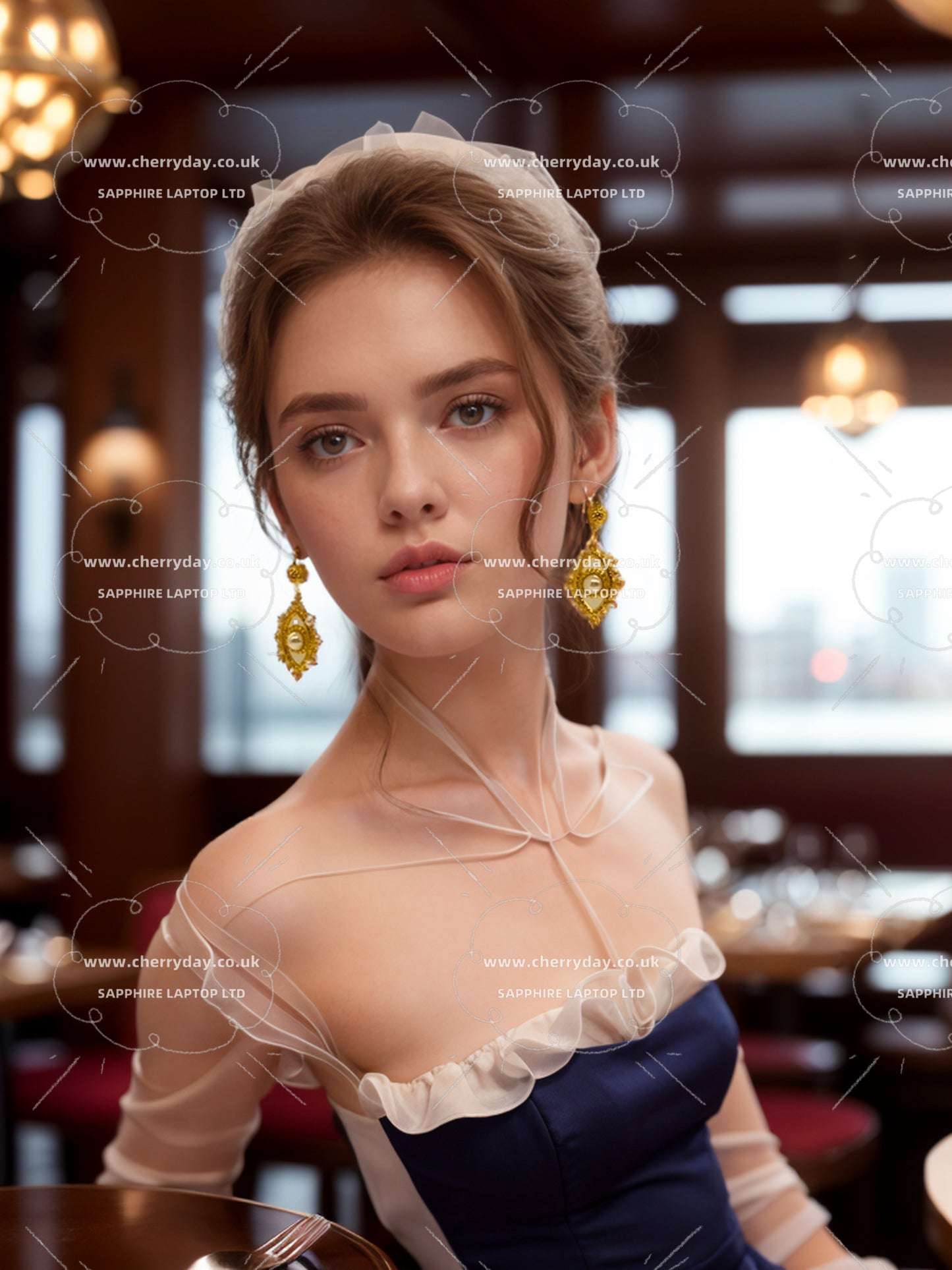Gold and silver metals parties designed earrings