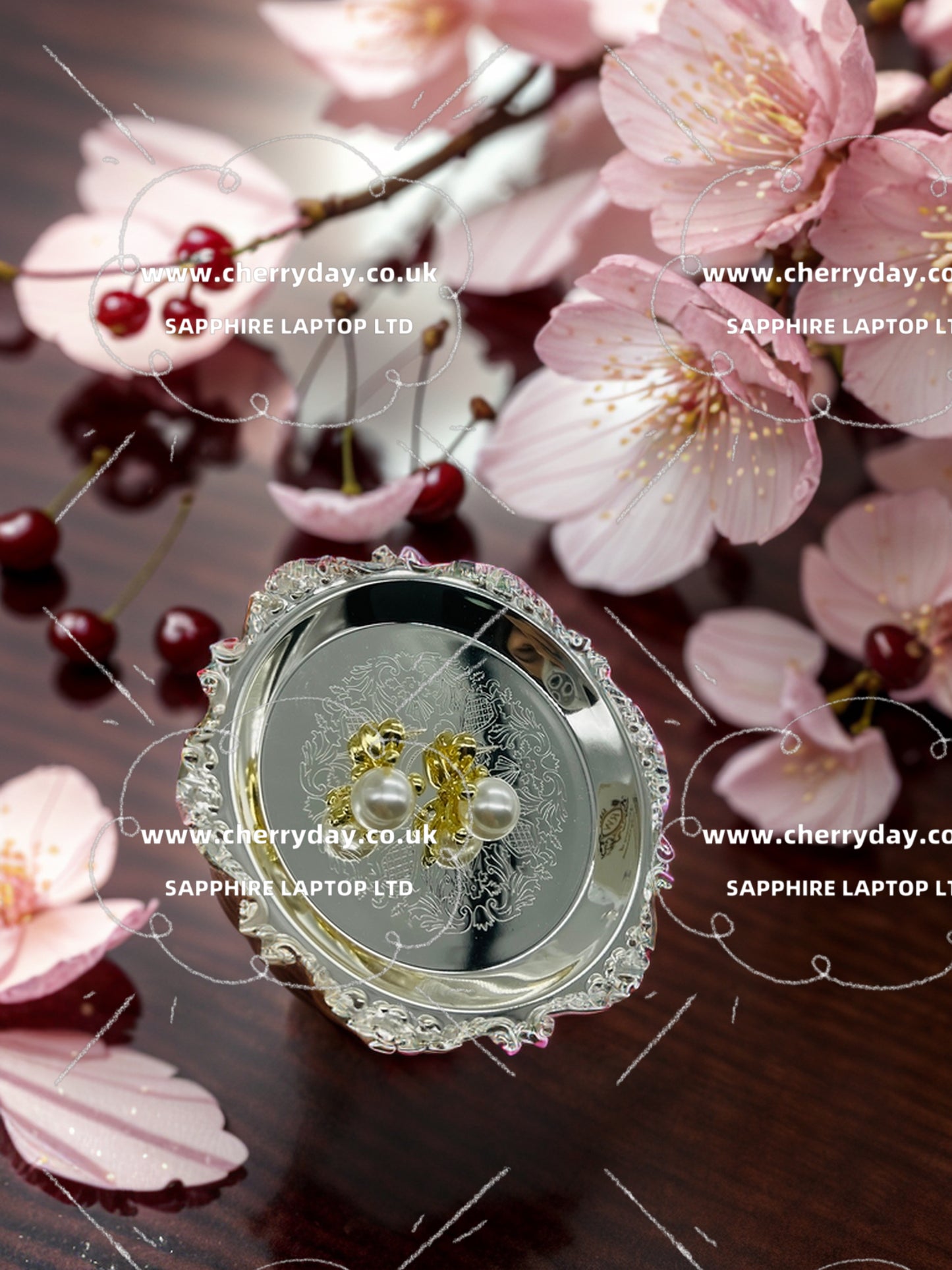 Elegant pearl flower earrings