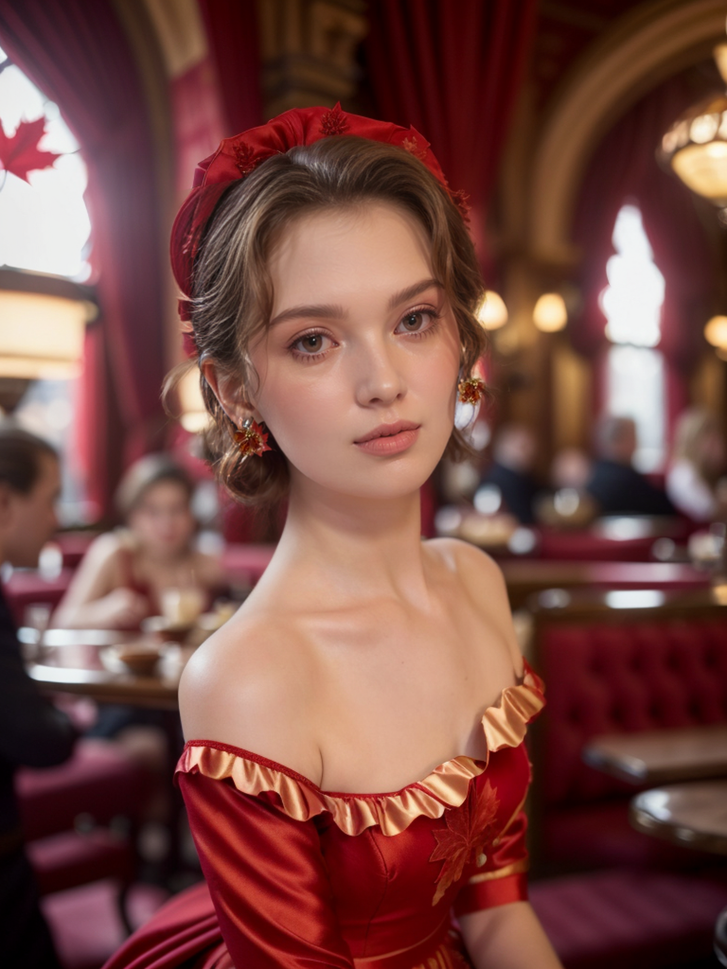Maple leaf earrings