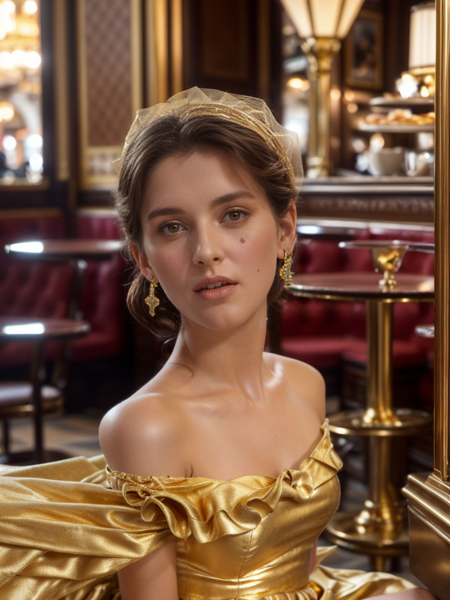 Gold crucifix earrings