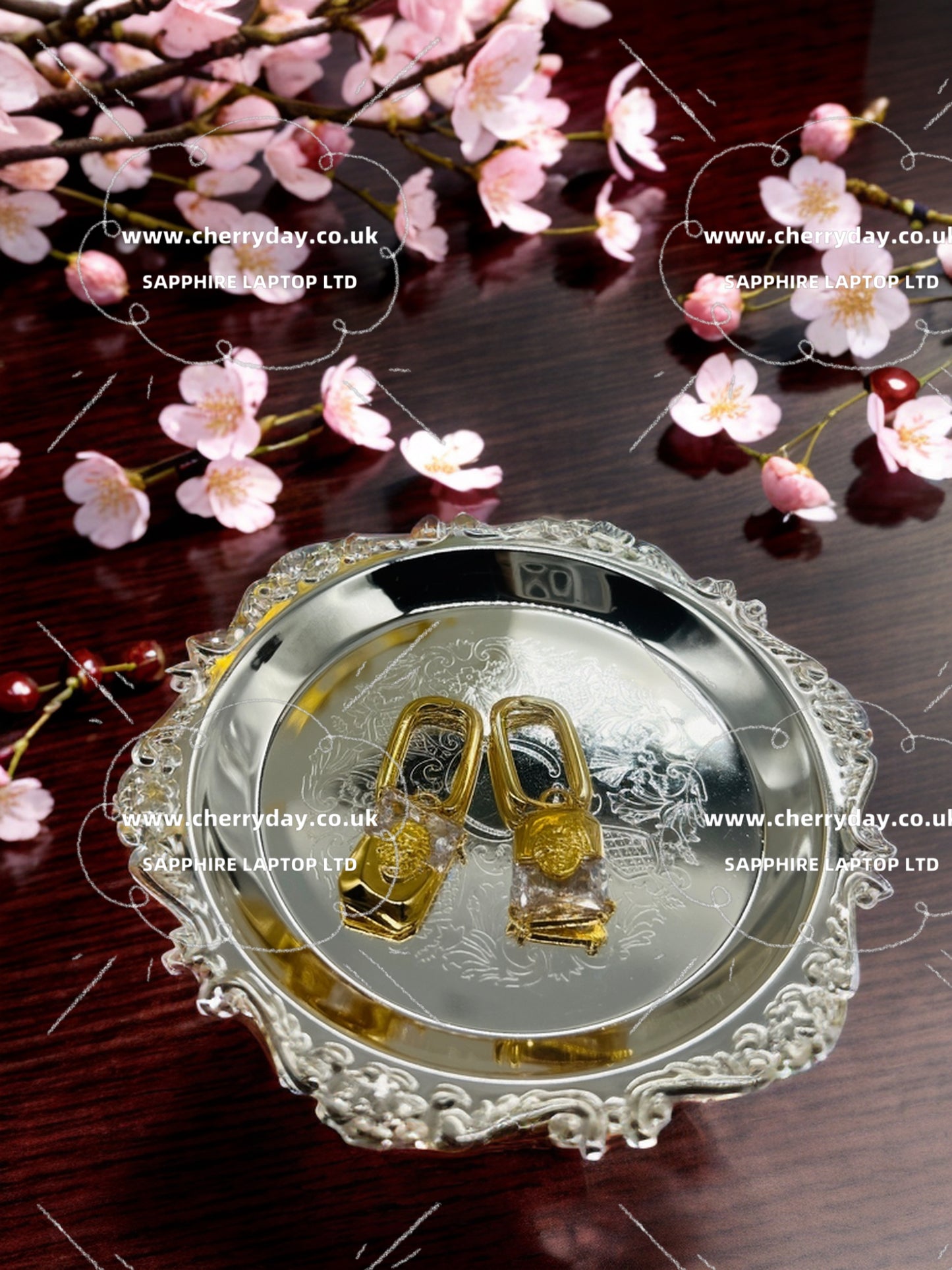 Crystal lock earrings