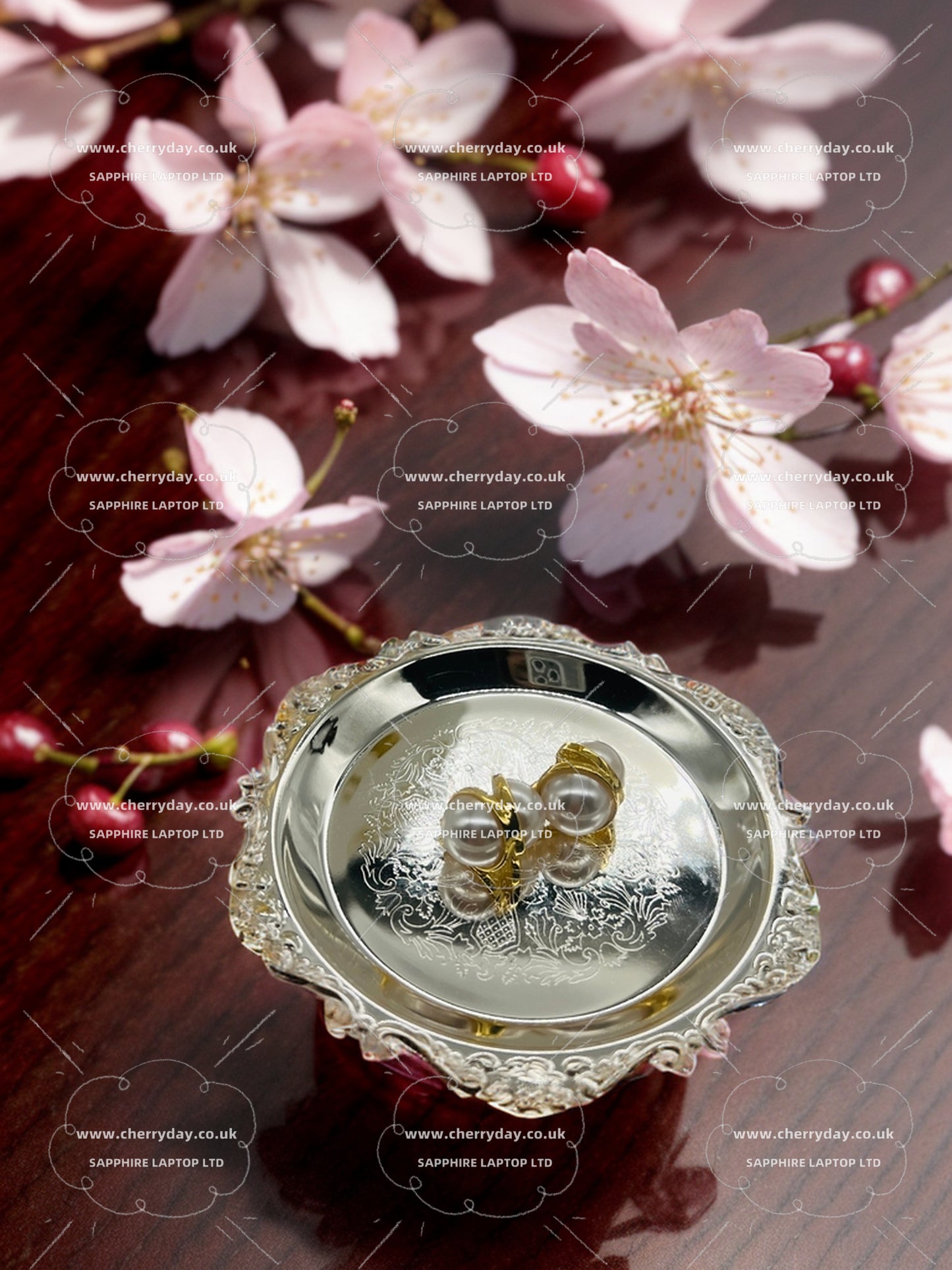 Pearl petal earrings