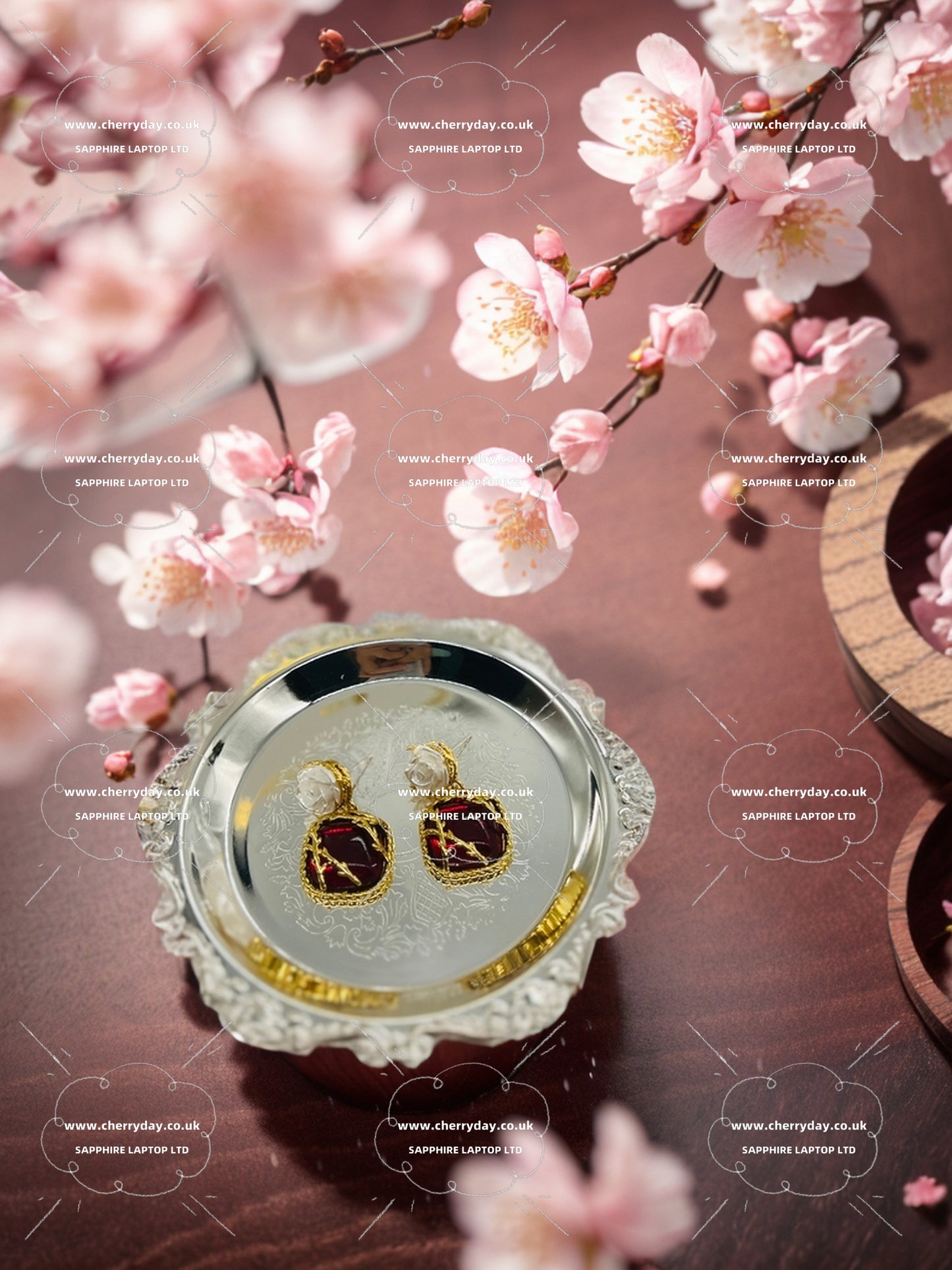 Ruby maltose earrings