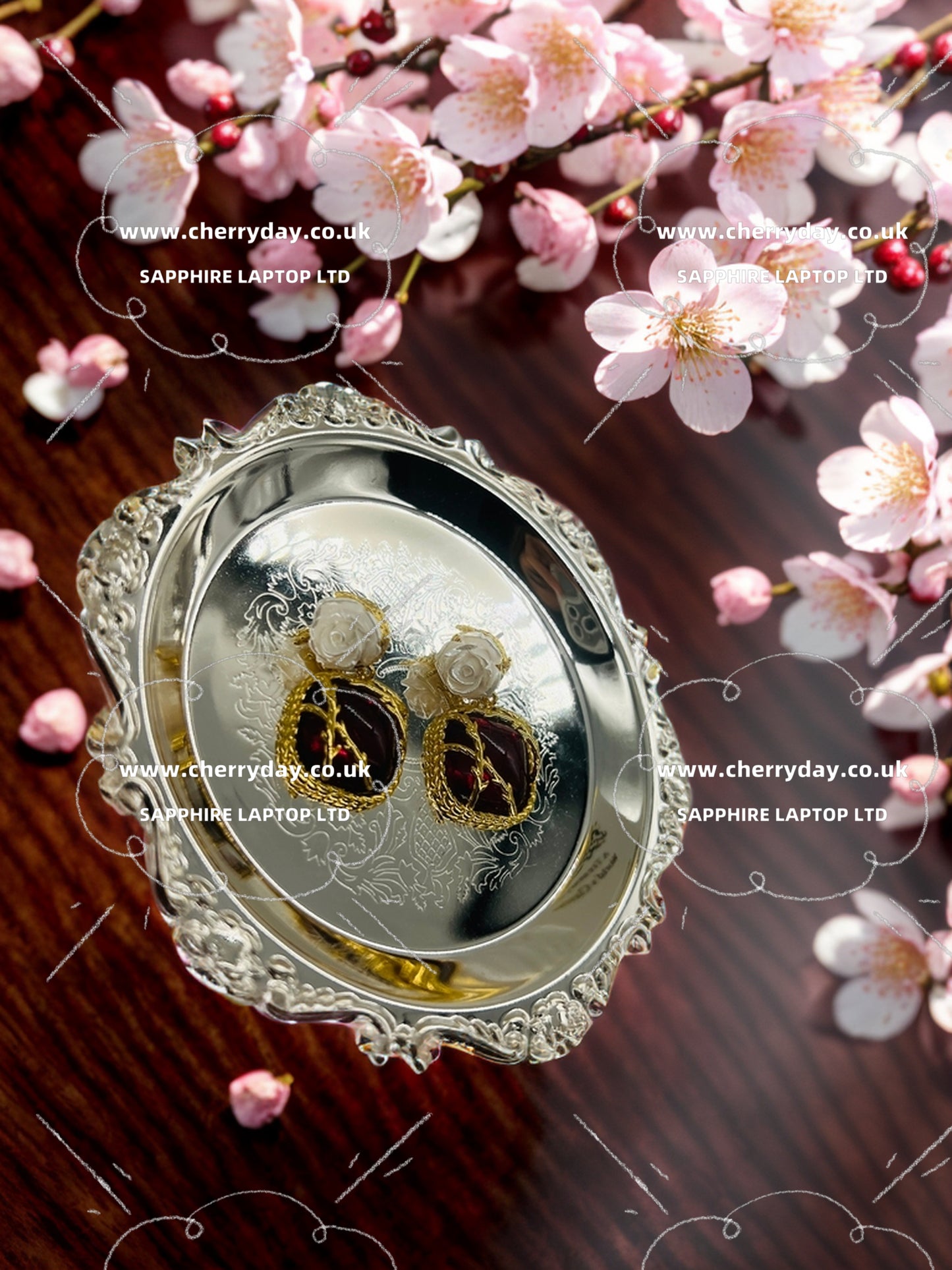 Ruby maltose earrings