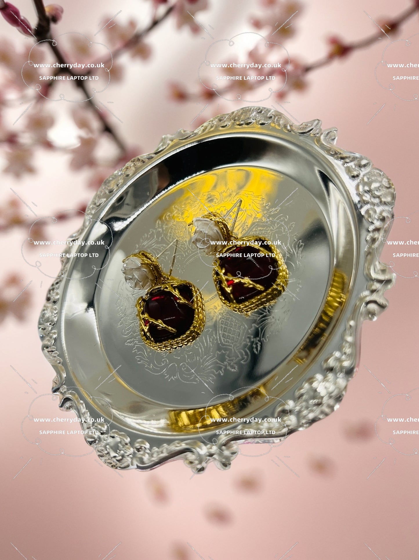 Ruby maltose earrings