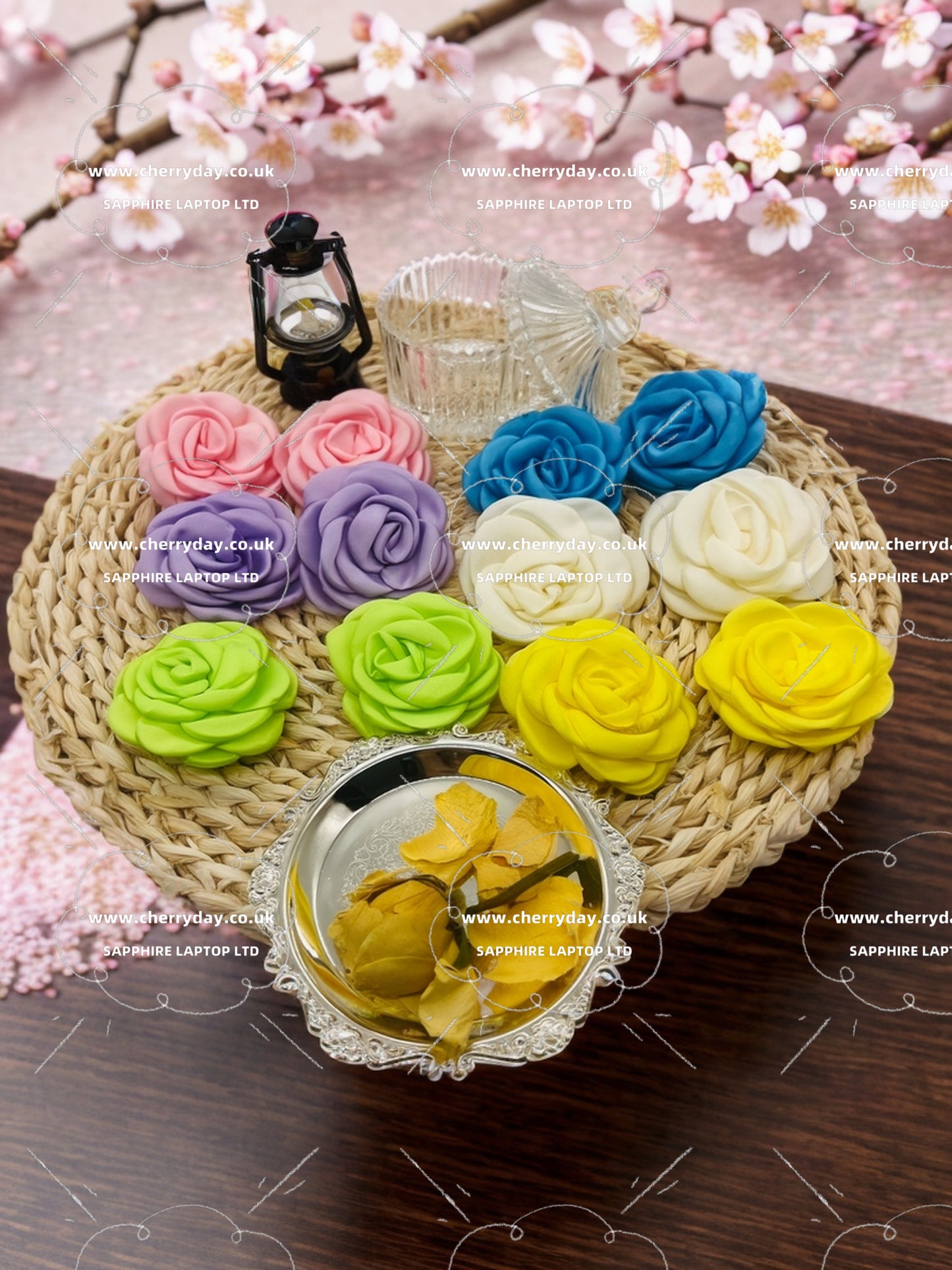 Silk flower earrings