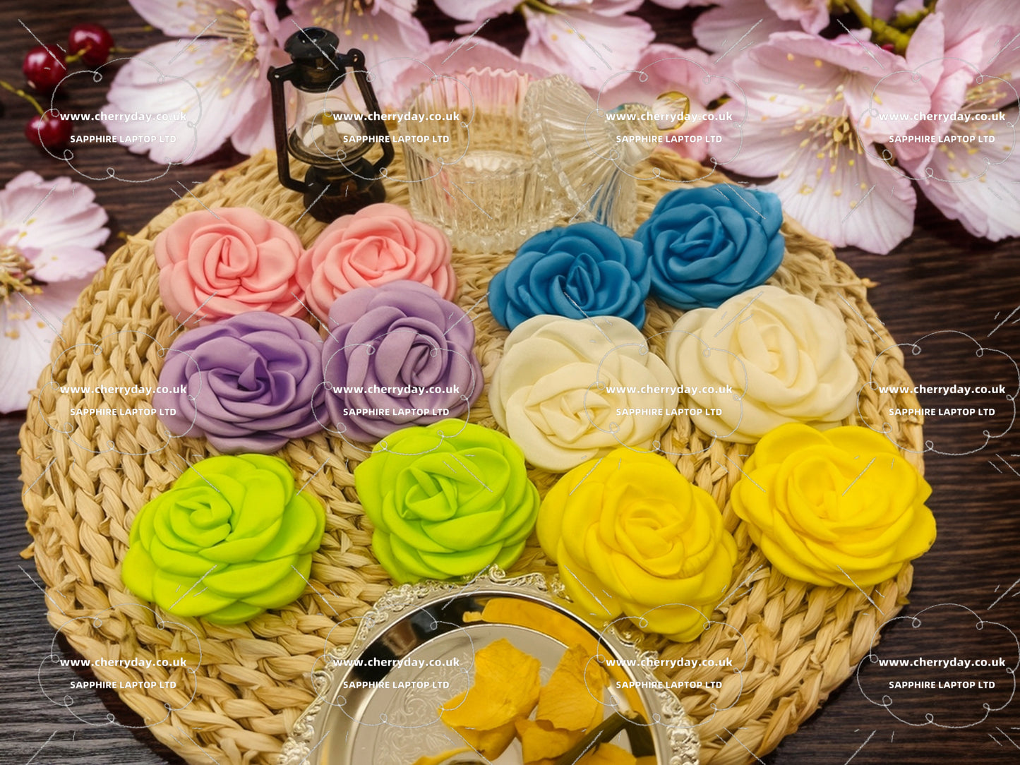 Silk flower earrings