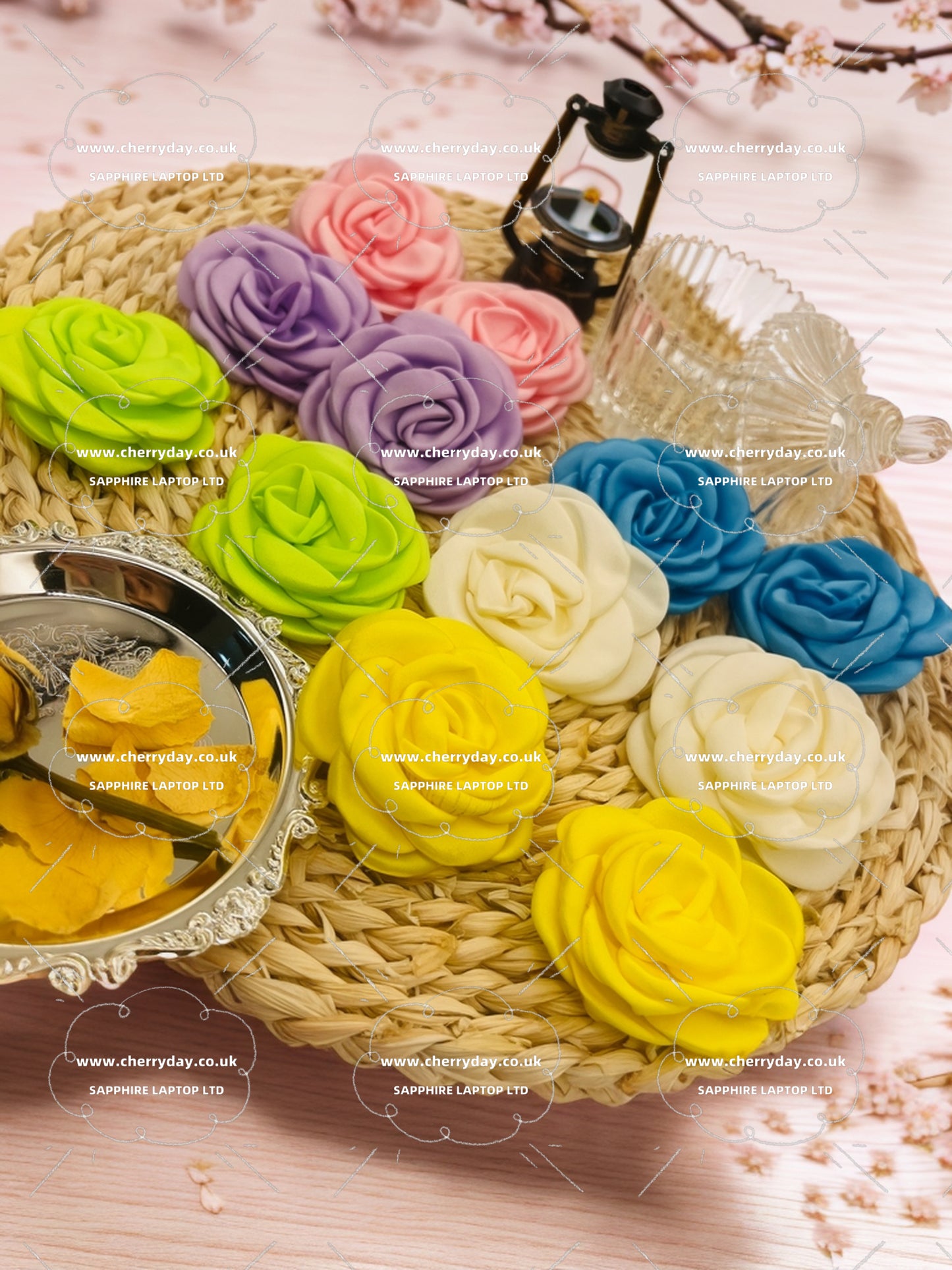 Silk flower earrings