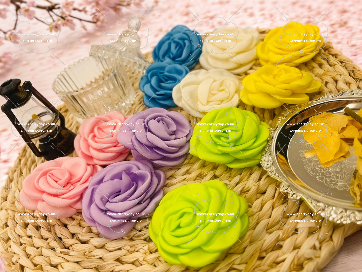 Silk flower earrings