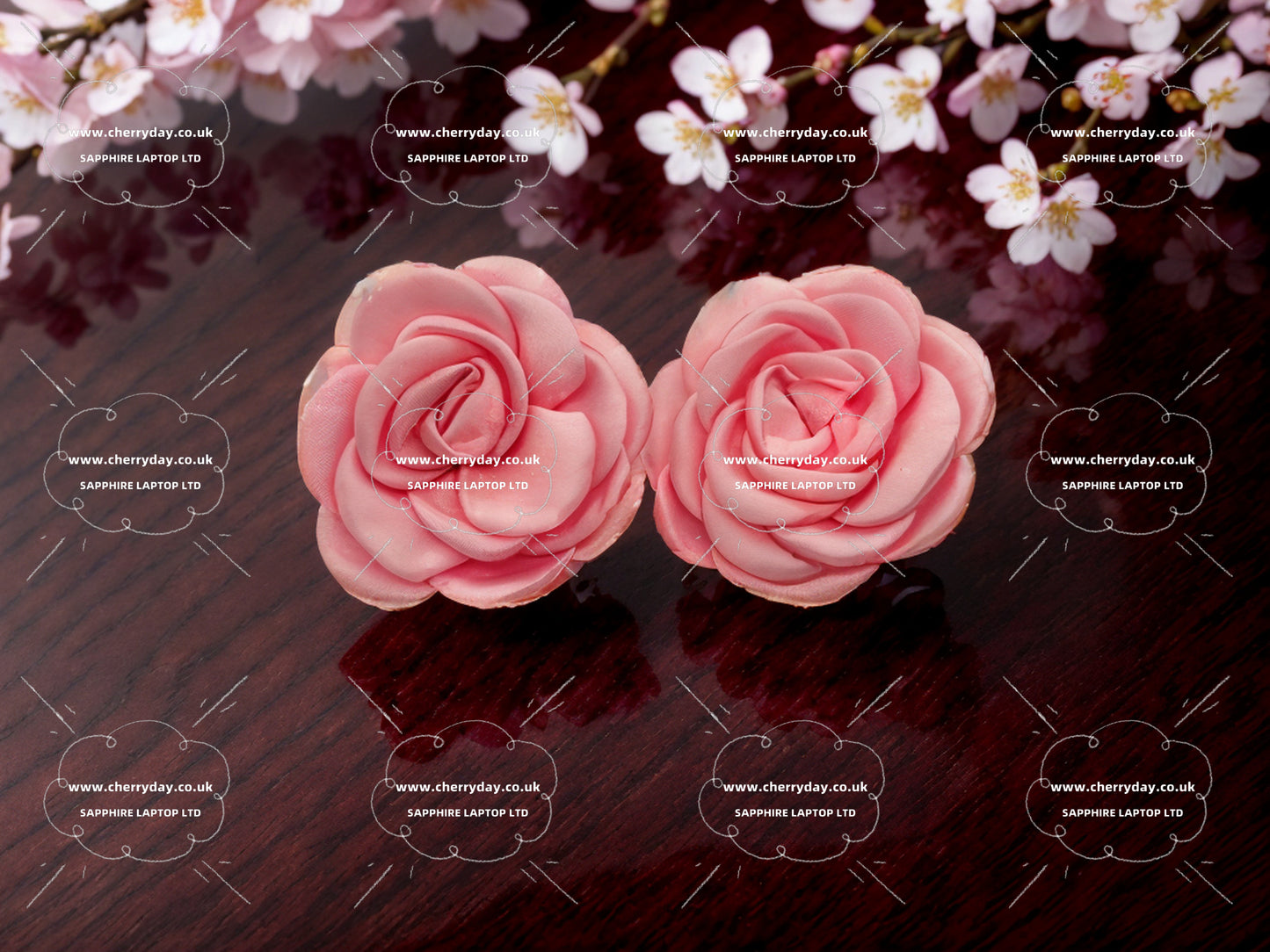 Silk flower earrings