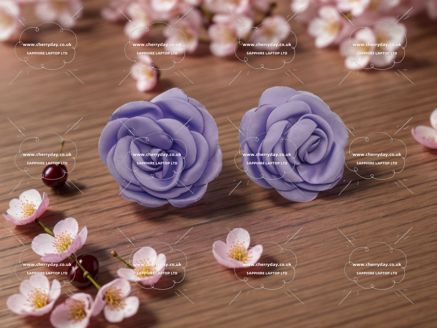 Silk flower earrings