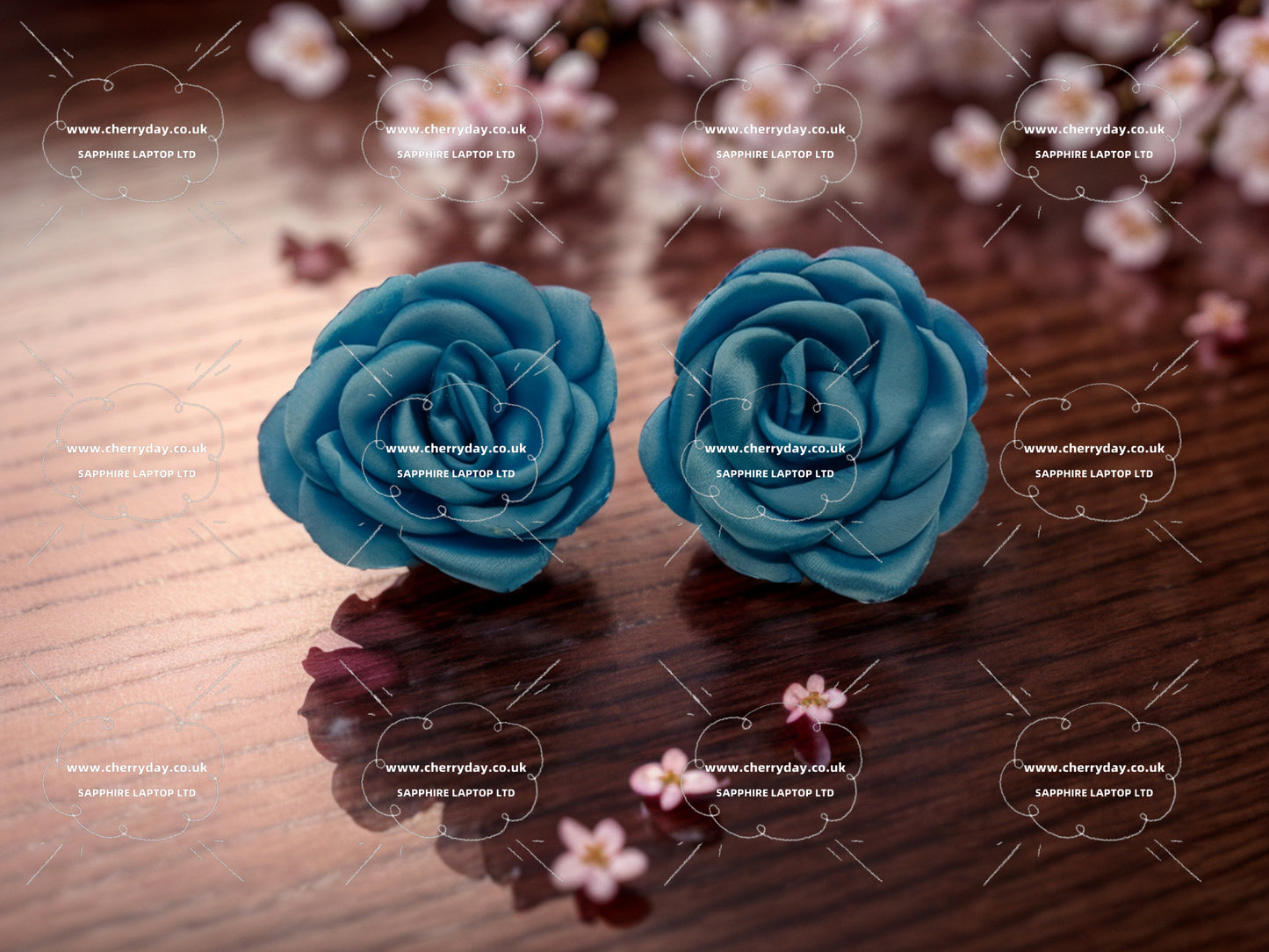 Silk flower earrings