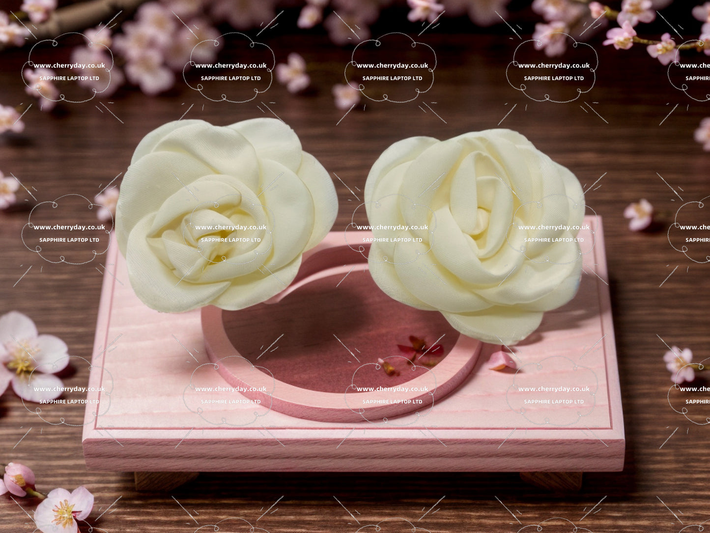 Silk flower earrings