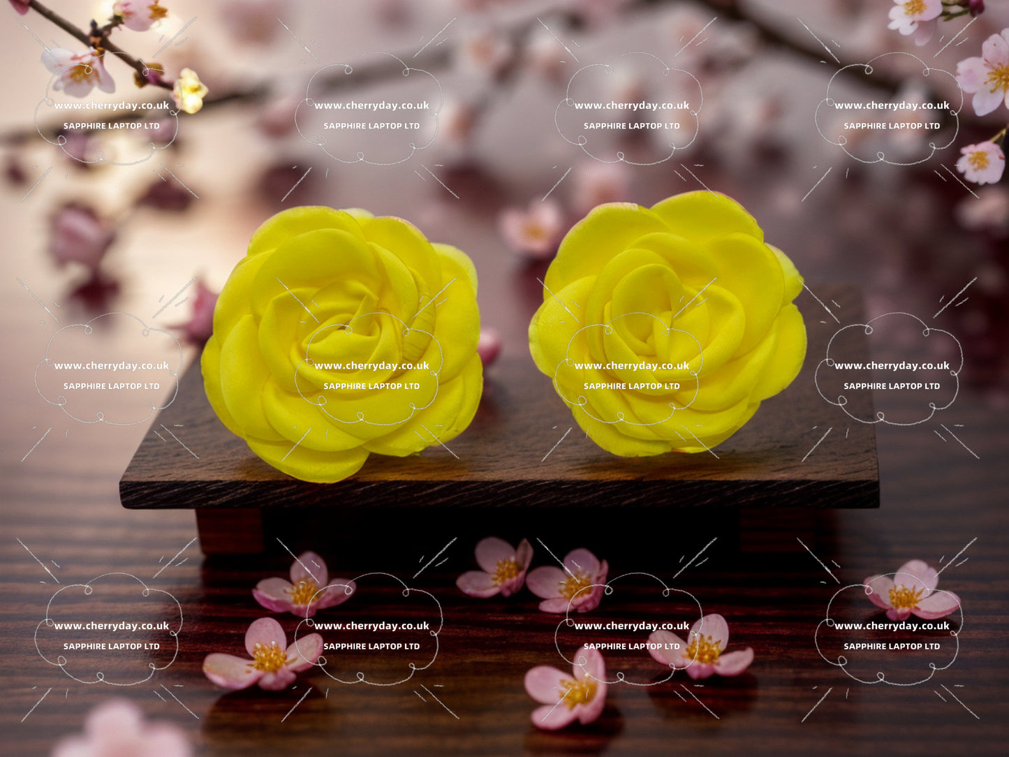 Silk flower earrings