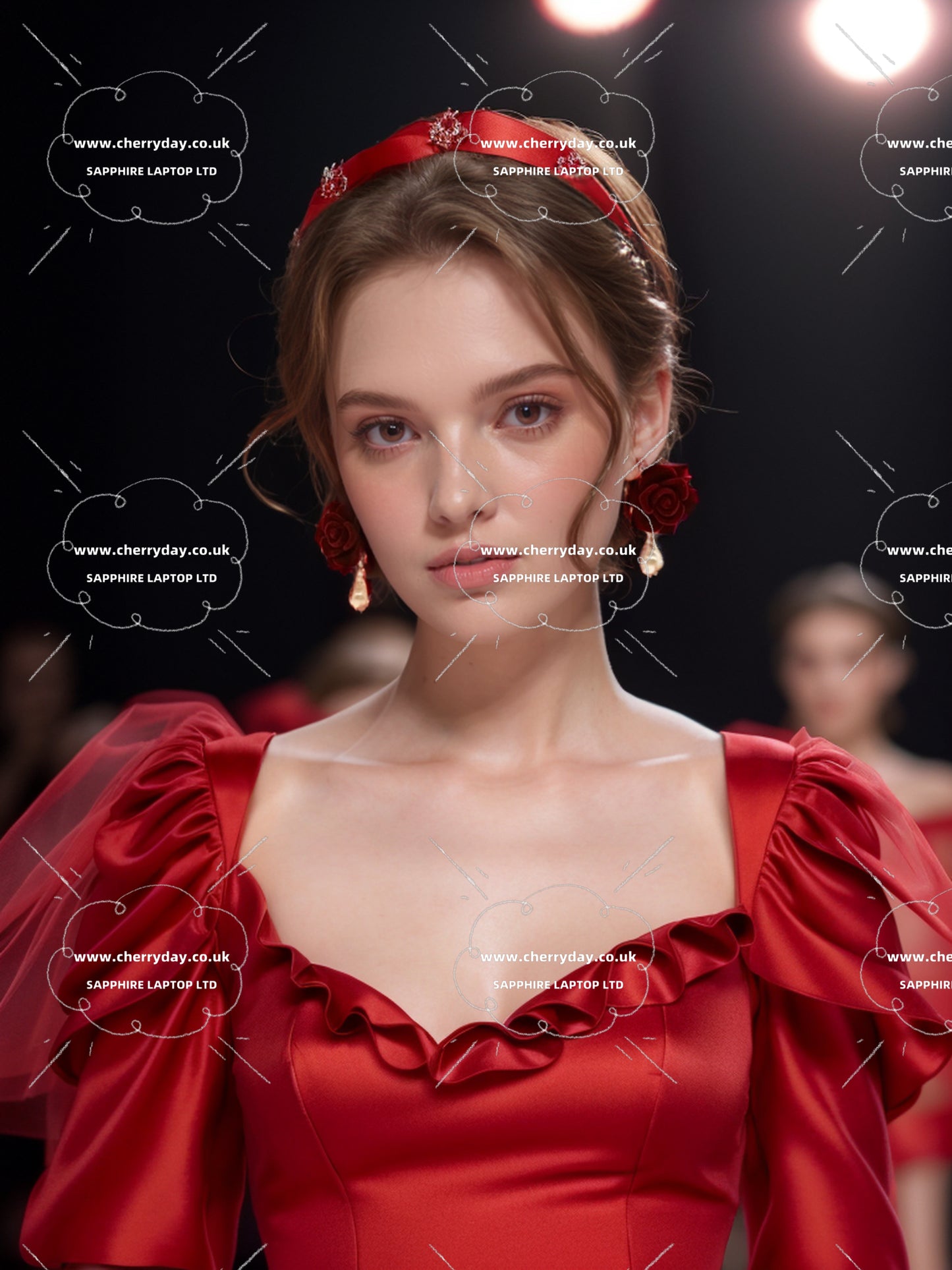 Christmas red earrings