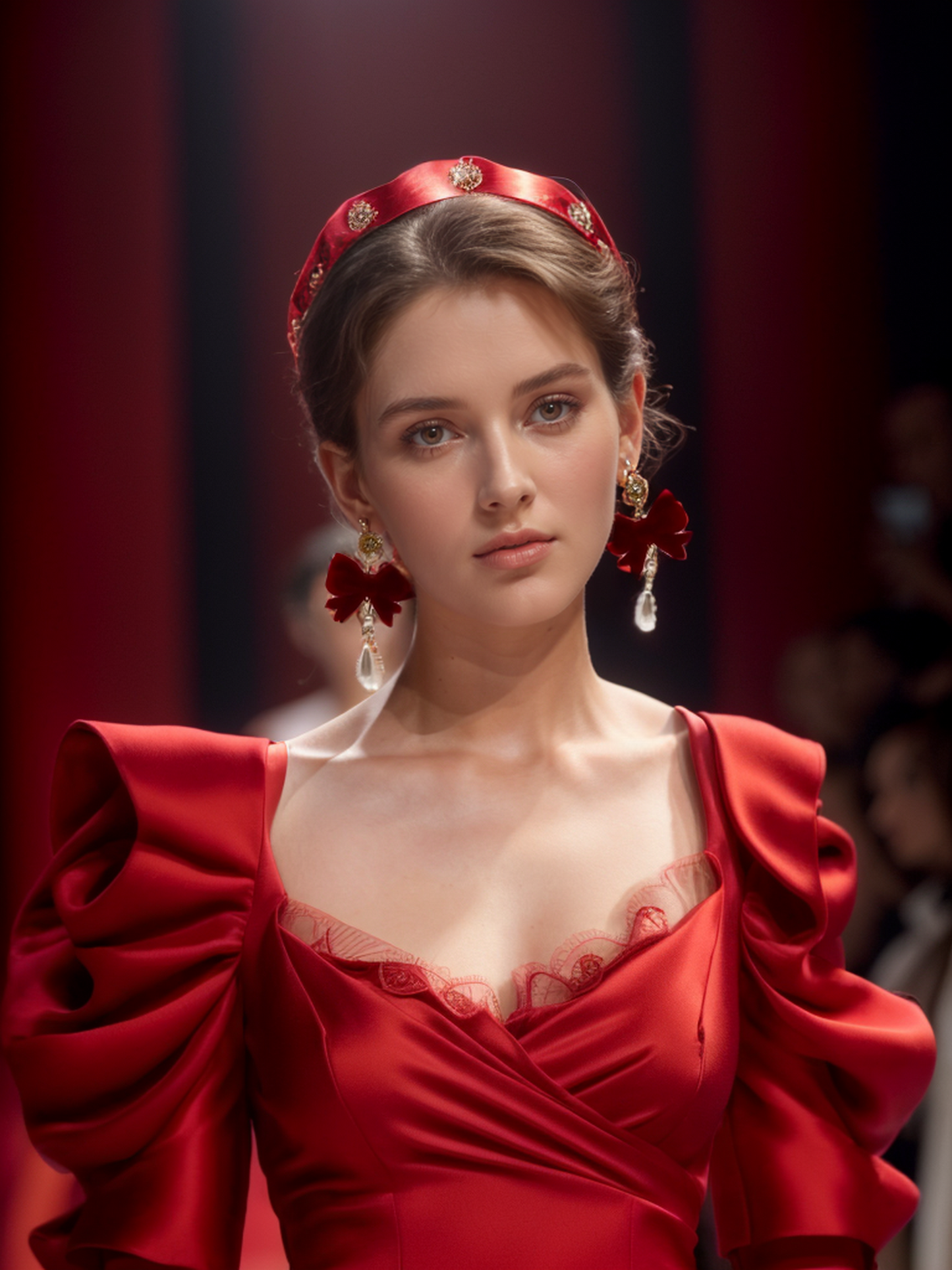Christmas red earrings