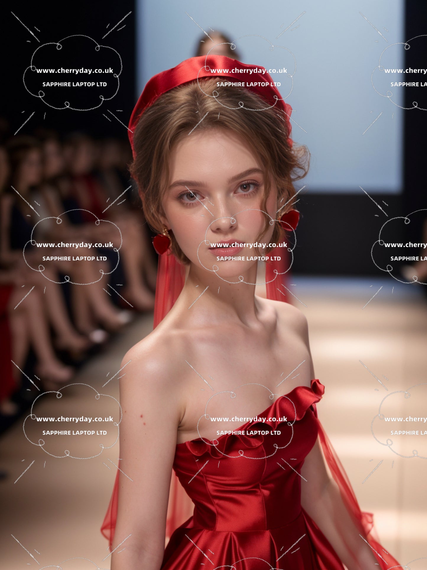 Christmas red earrings