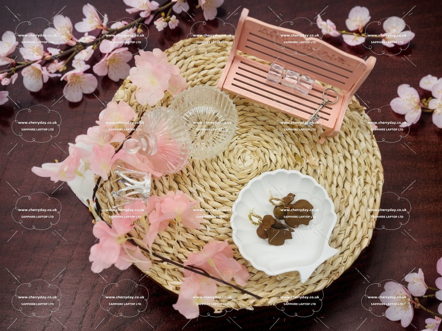 Brown tree leaves collection earrings