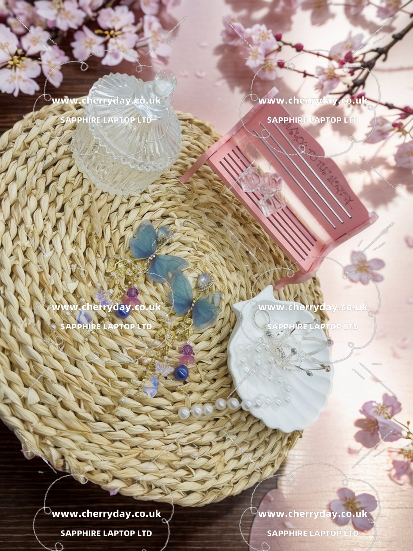 Butterflies among the flowers tassel earrings