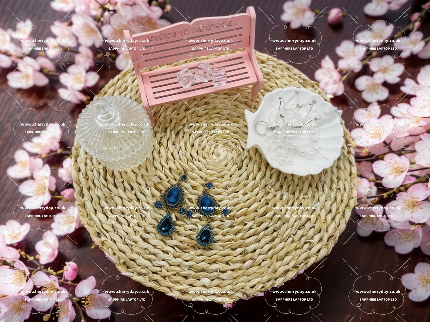 Ancient mythological navy blue earrings