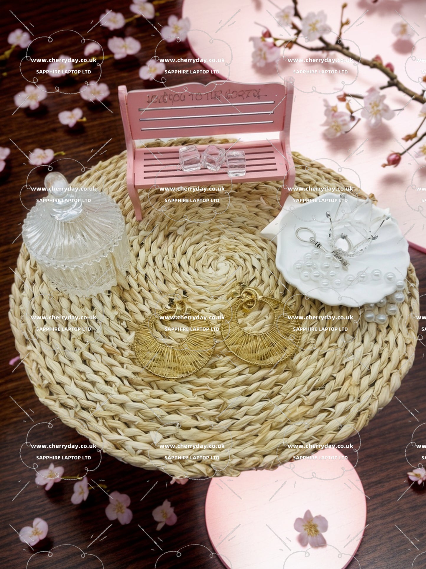 Gold metal sheet reel earrings
