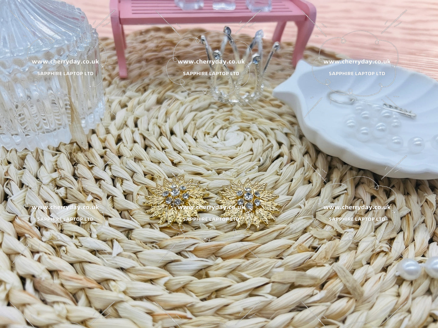 Sunflower rhinestones earrings