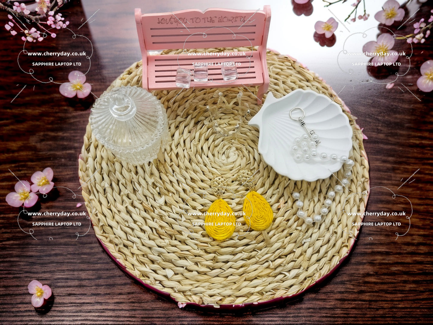 Yellow rattan teardrop bohemian earrings