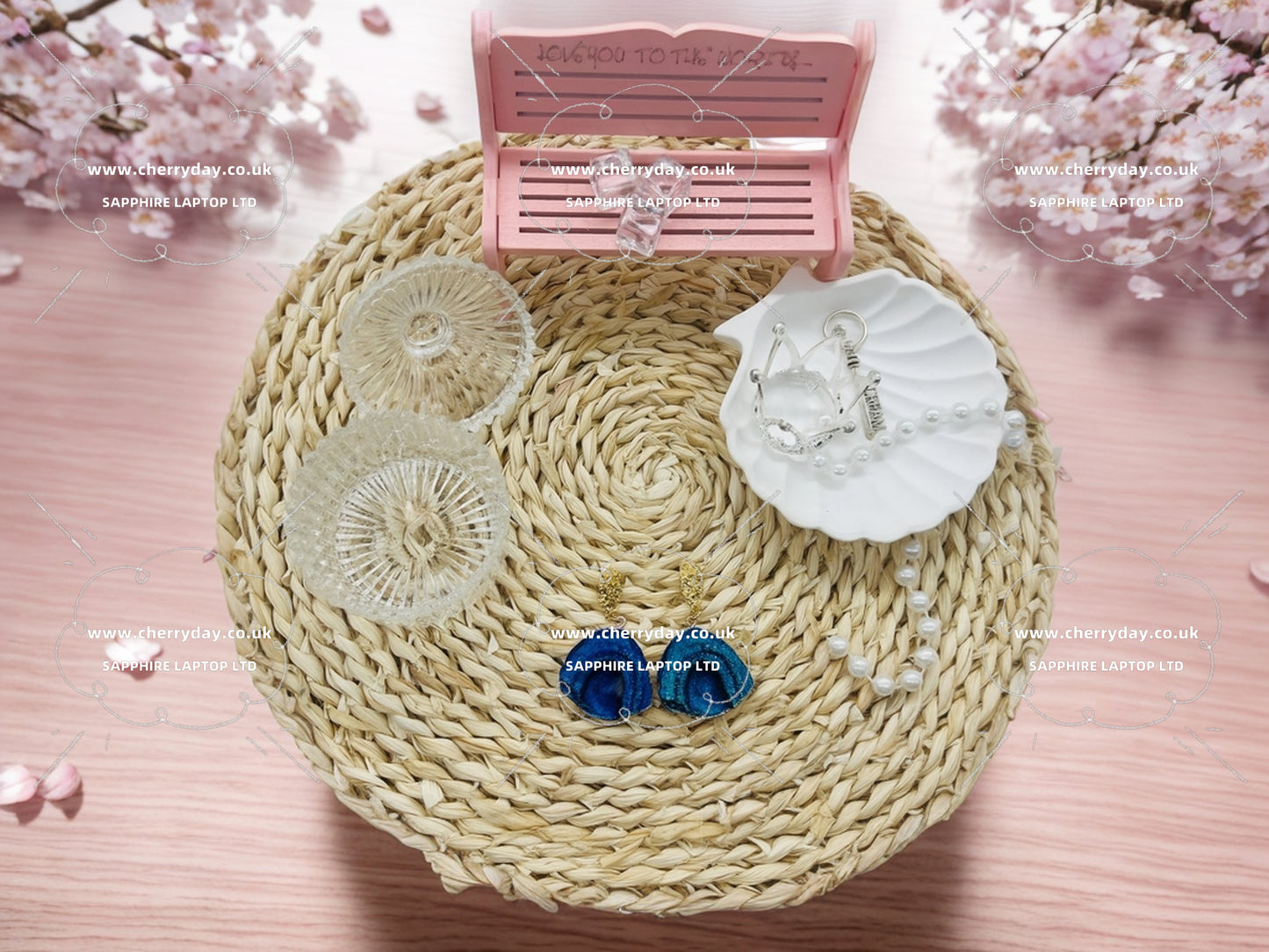 Sea salt blue ore earrings
