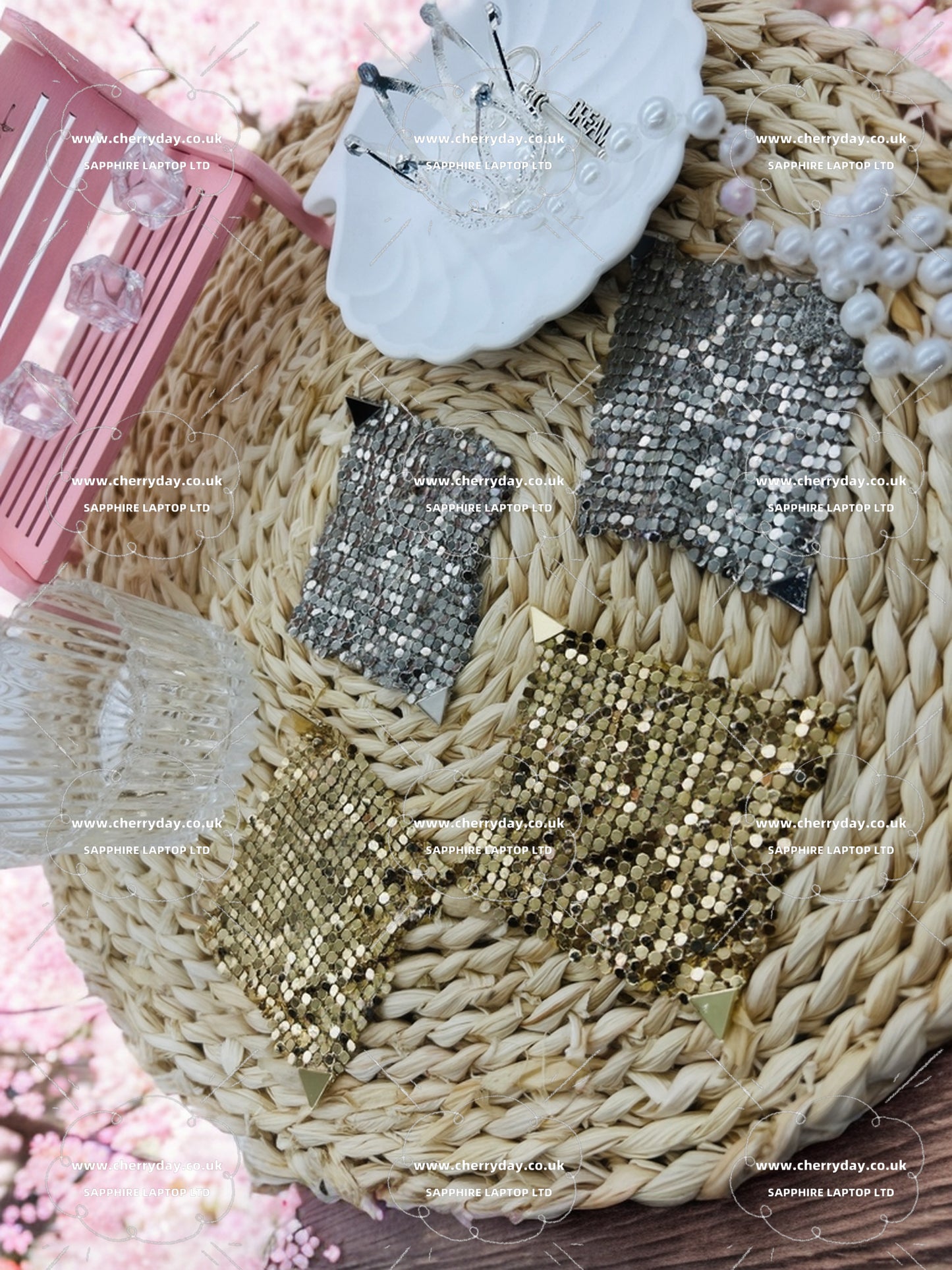 Gold/Silver tassel sequins fashionable earrings