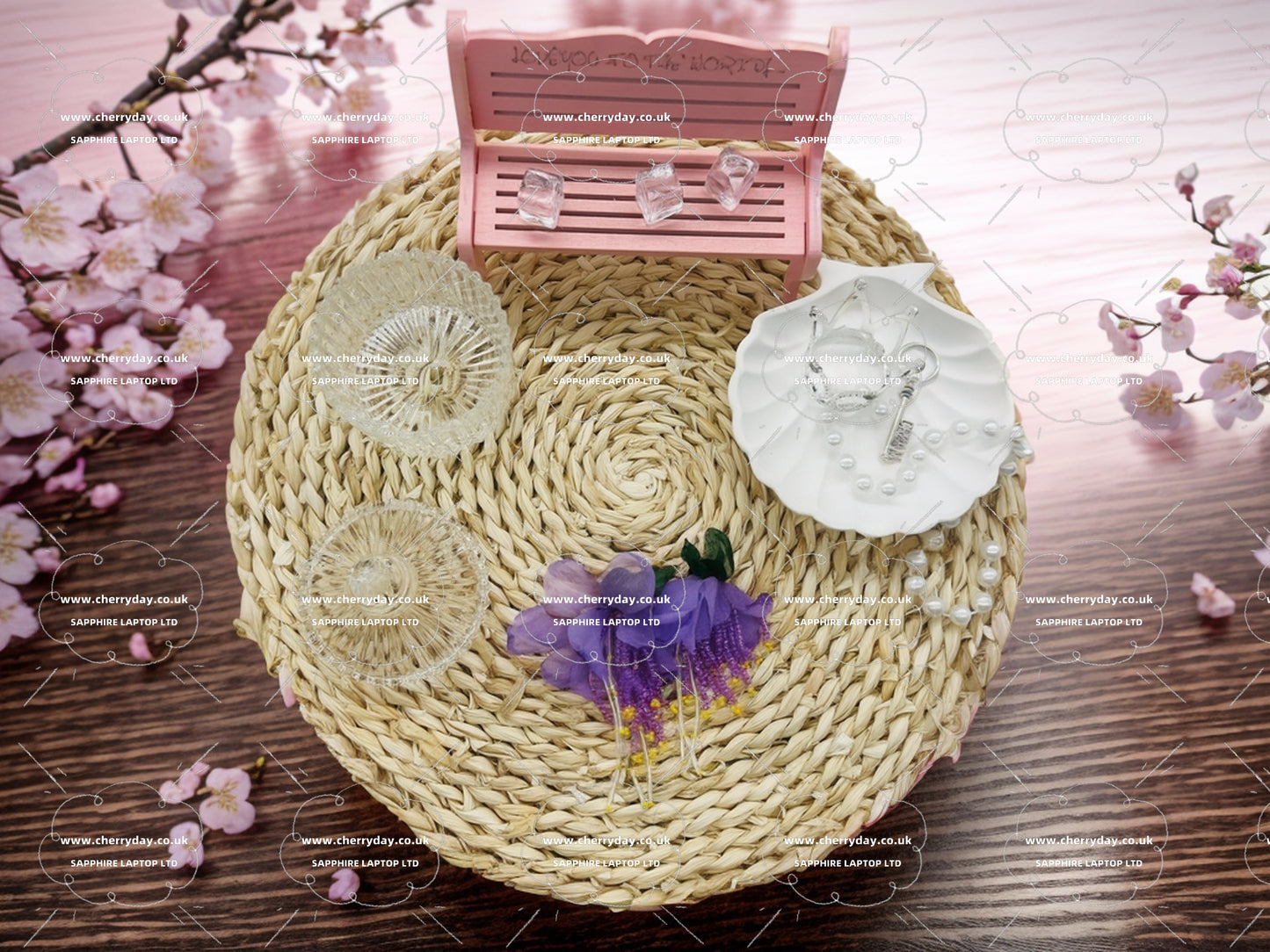 Purple azalea earrings