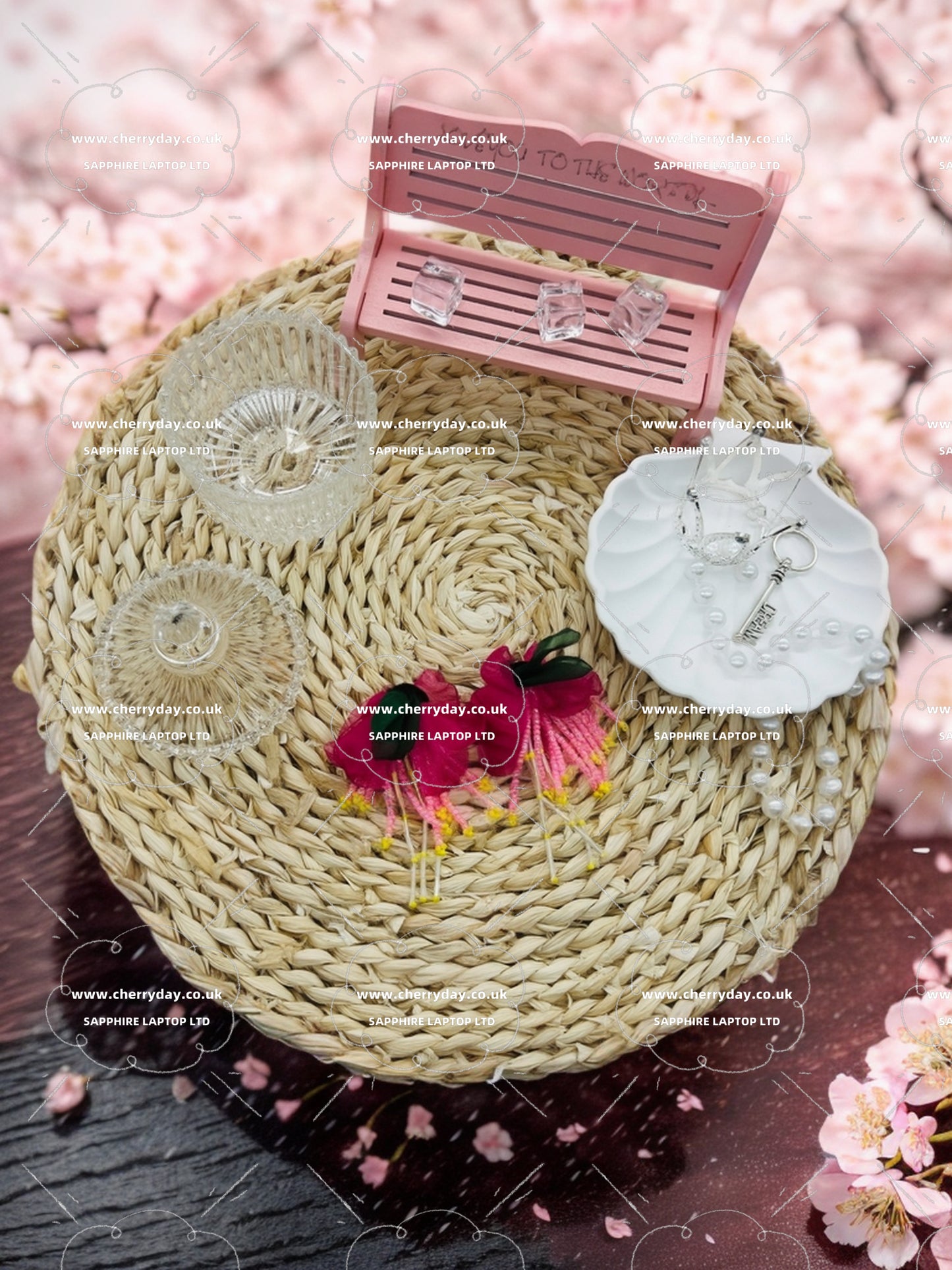 Pinkish azalea earrings