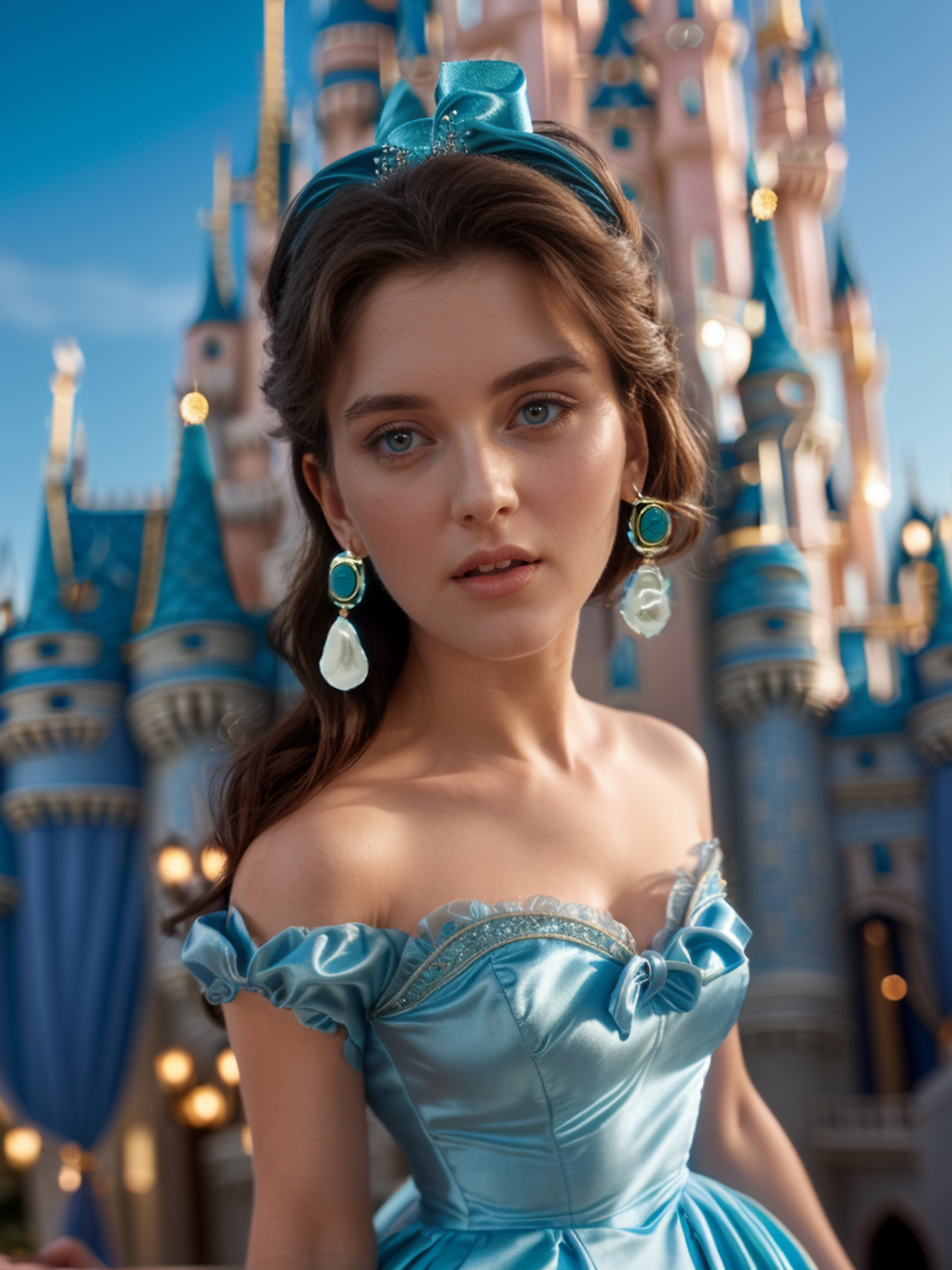 Turquoise pearl earrings