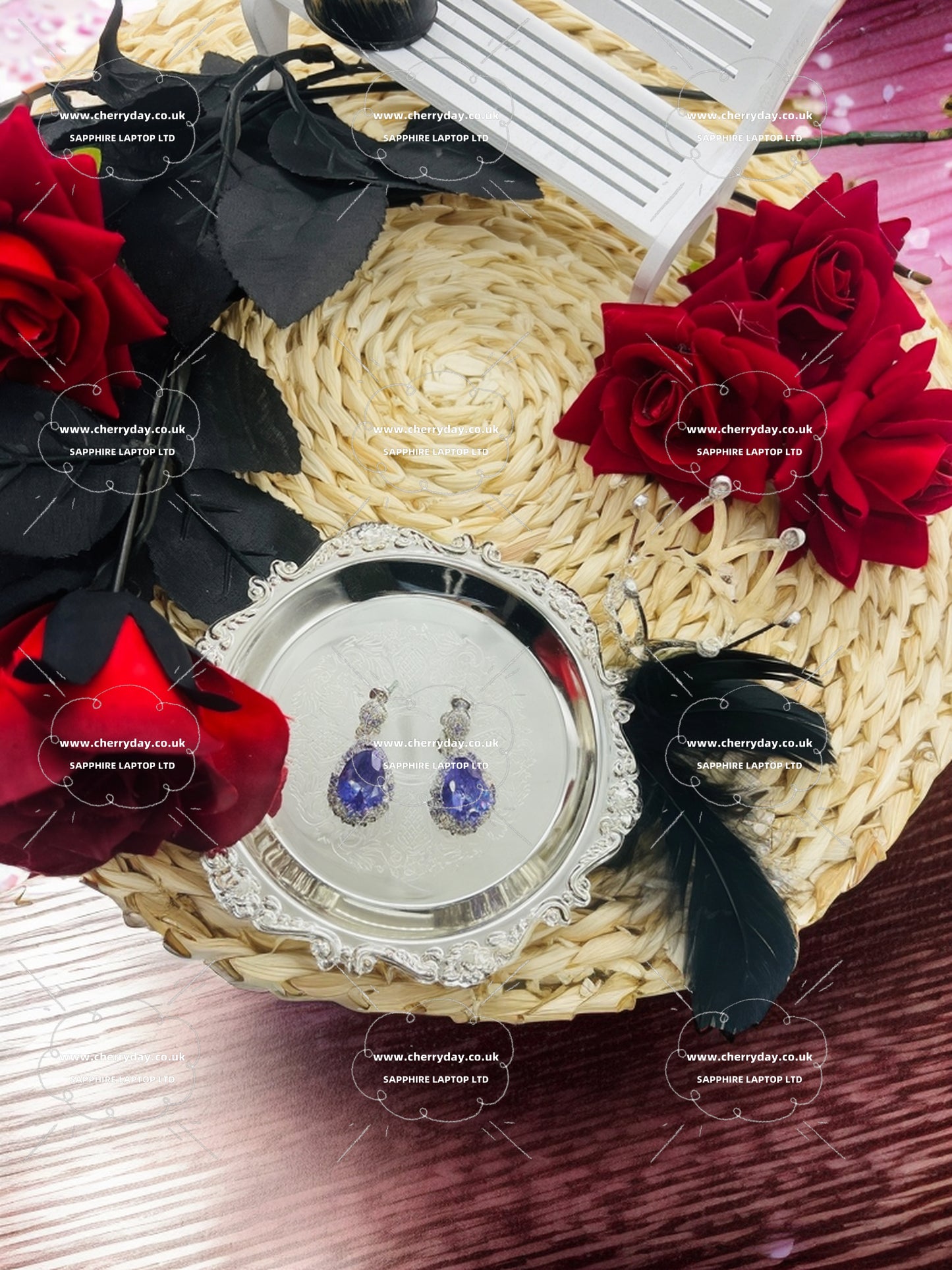 Purple crystal dreams earrings