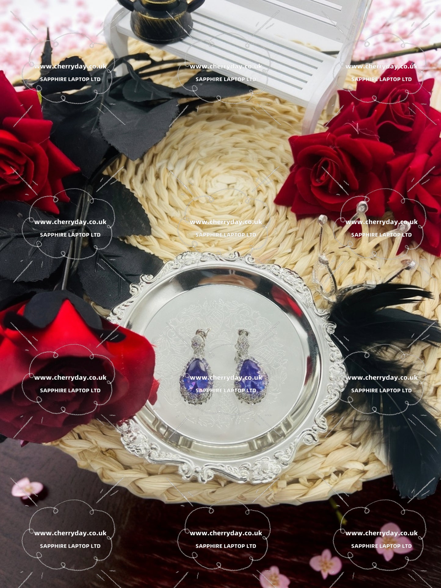 Purple crystal dreams earrings