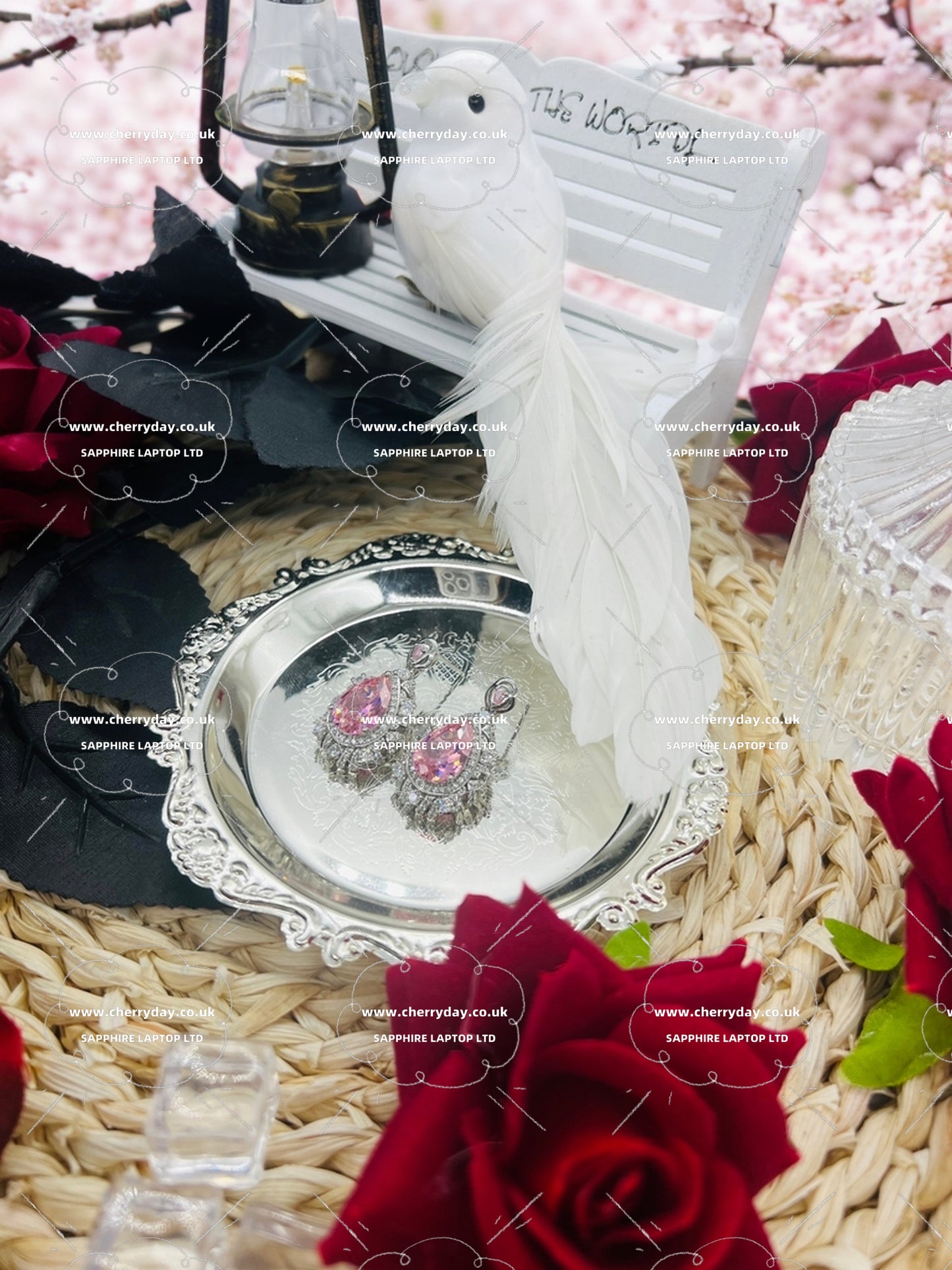 Pinkish tears of the Princess earrings