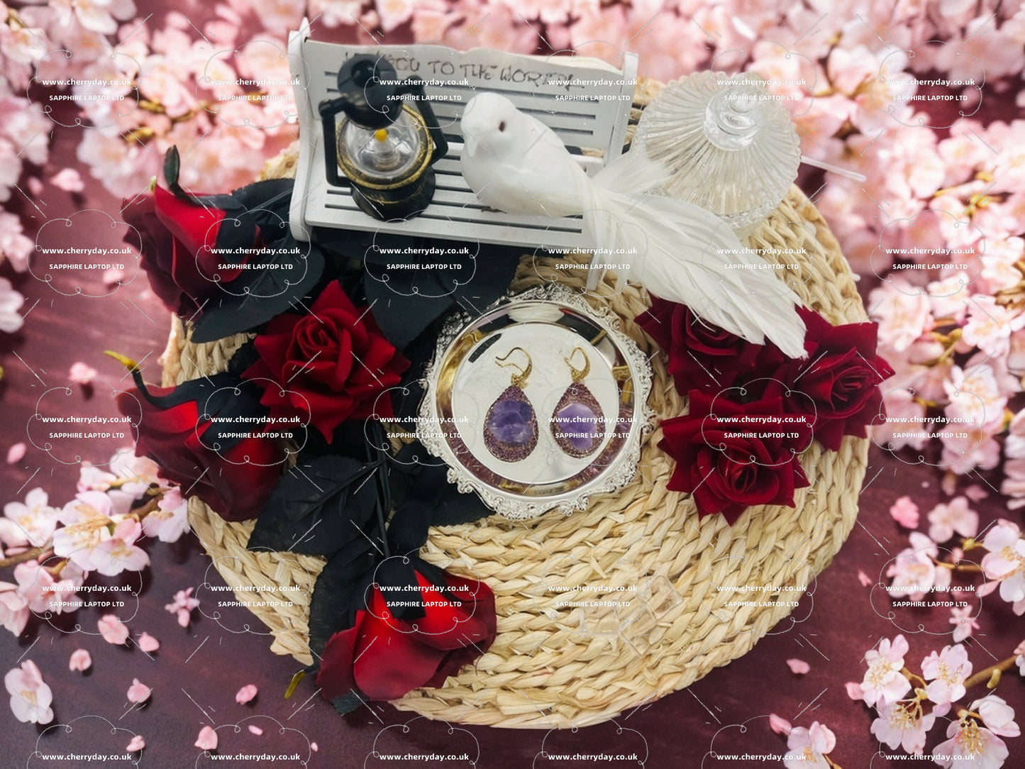 Natural amethyst earrings